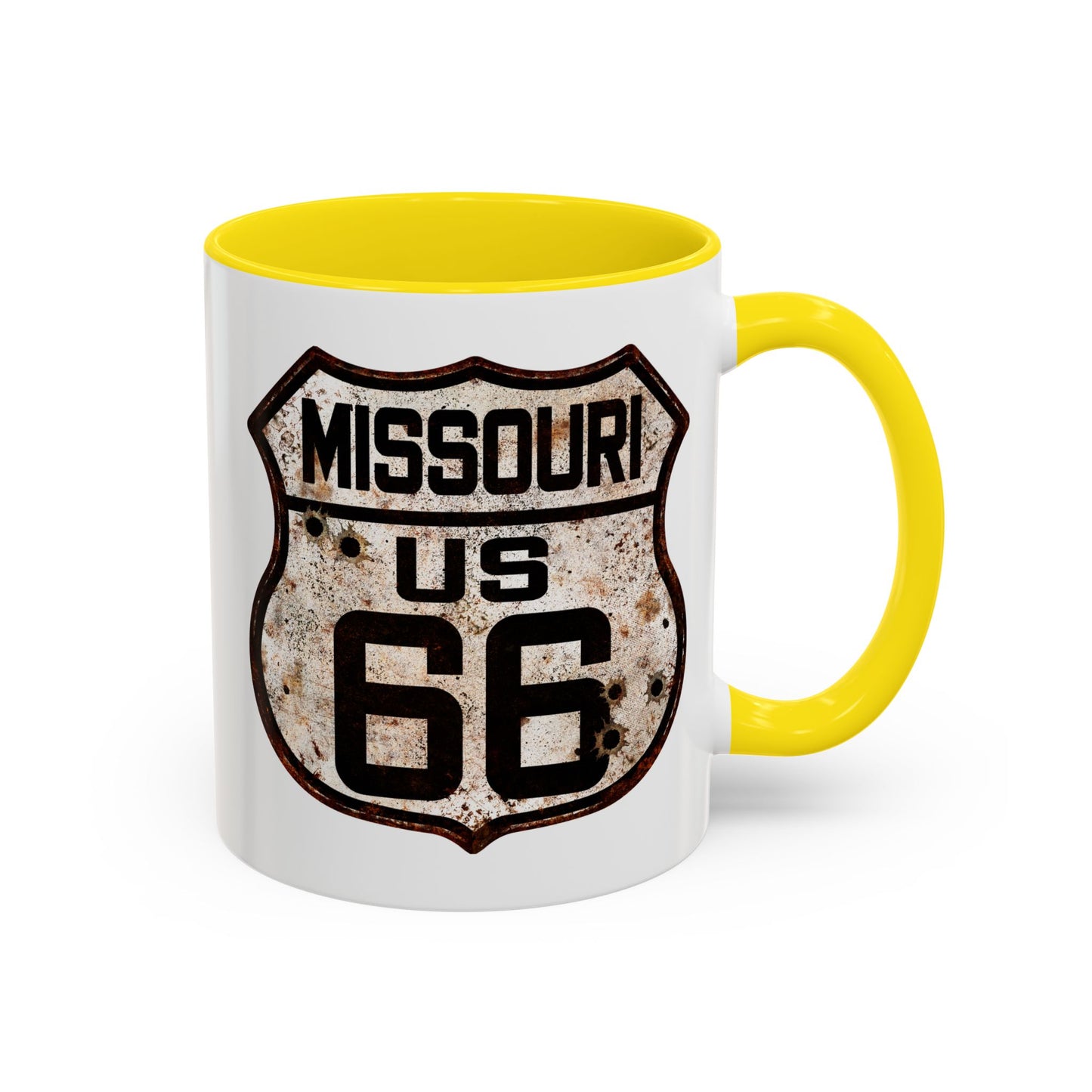 Mug Vintage Rusty Route 66 Highway Shield Missouri Route 66 Gift 11oz, 15oz