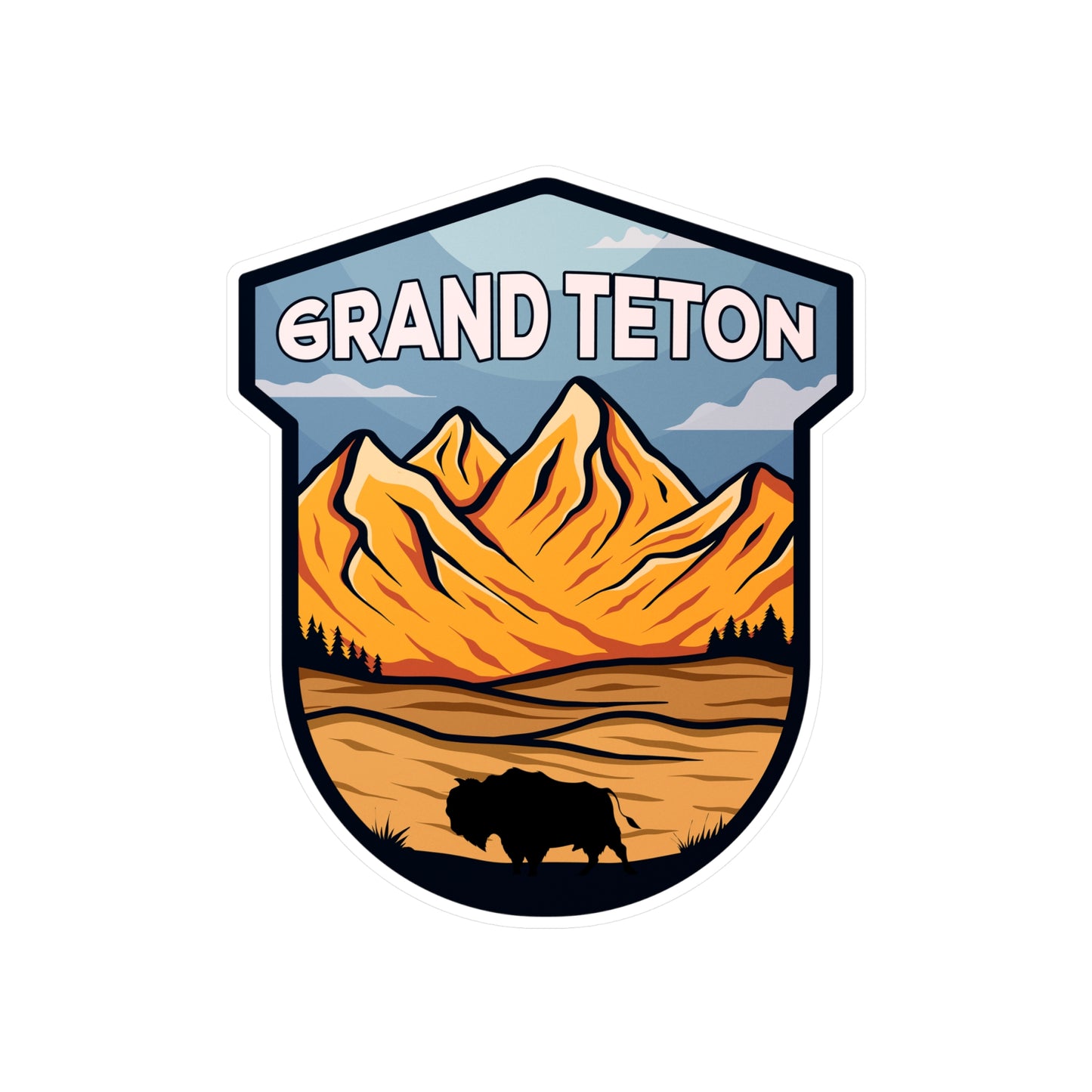 Grand Teton National Park Vinyl Sticker - Perfect Gift for Outdoor Enthusiasts