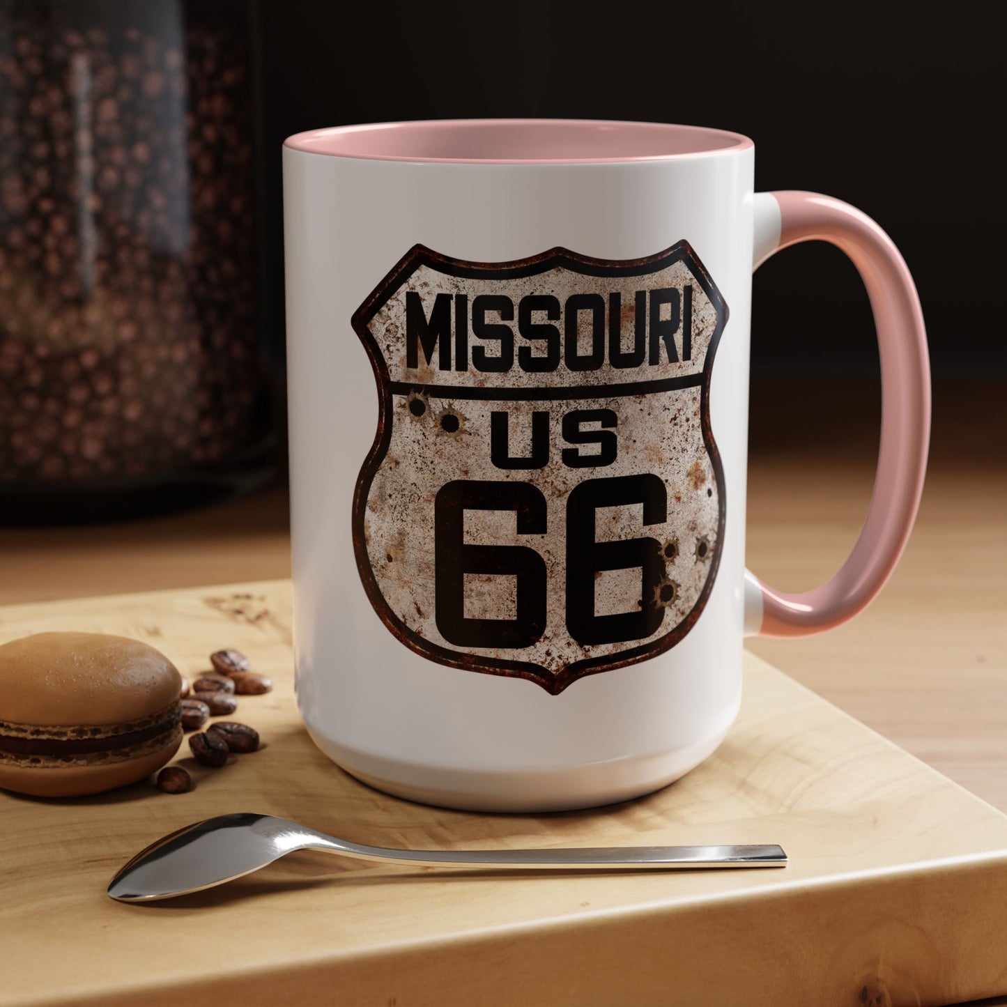 Mug Vintage Rusty Route 66 Highway Shield Missouri Route 66 Gift 11oz, 15oz