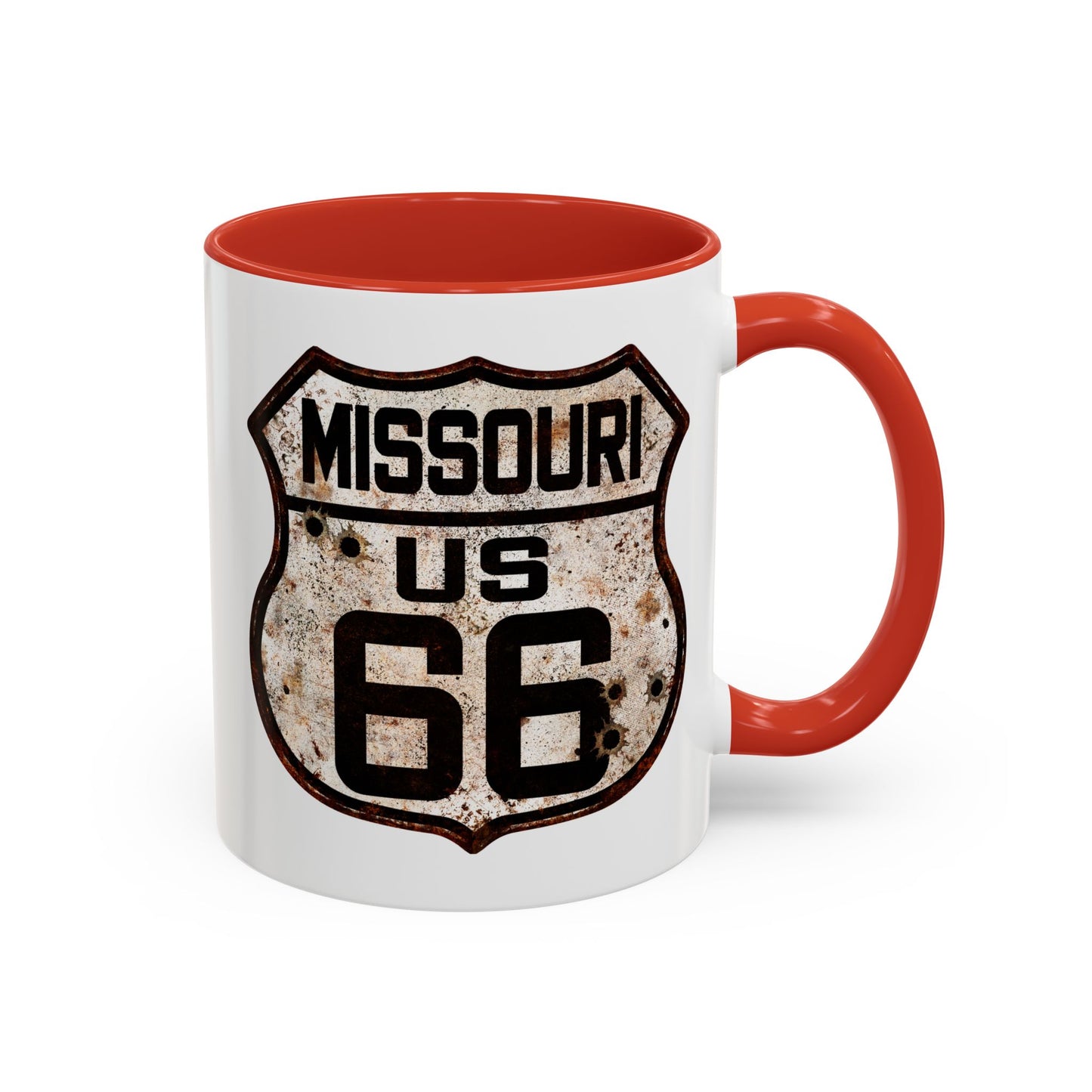 Mug Vintage Rusty Route 66 Highway Shield Missouri Route 66 Gift 11oz, 15oz