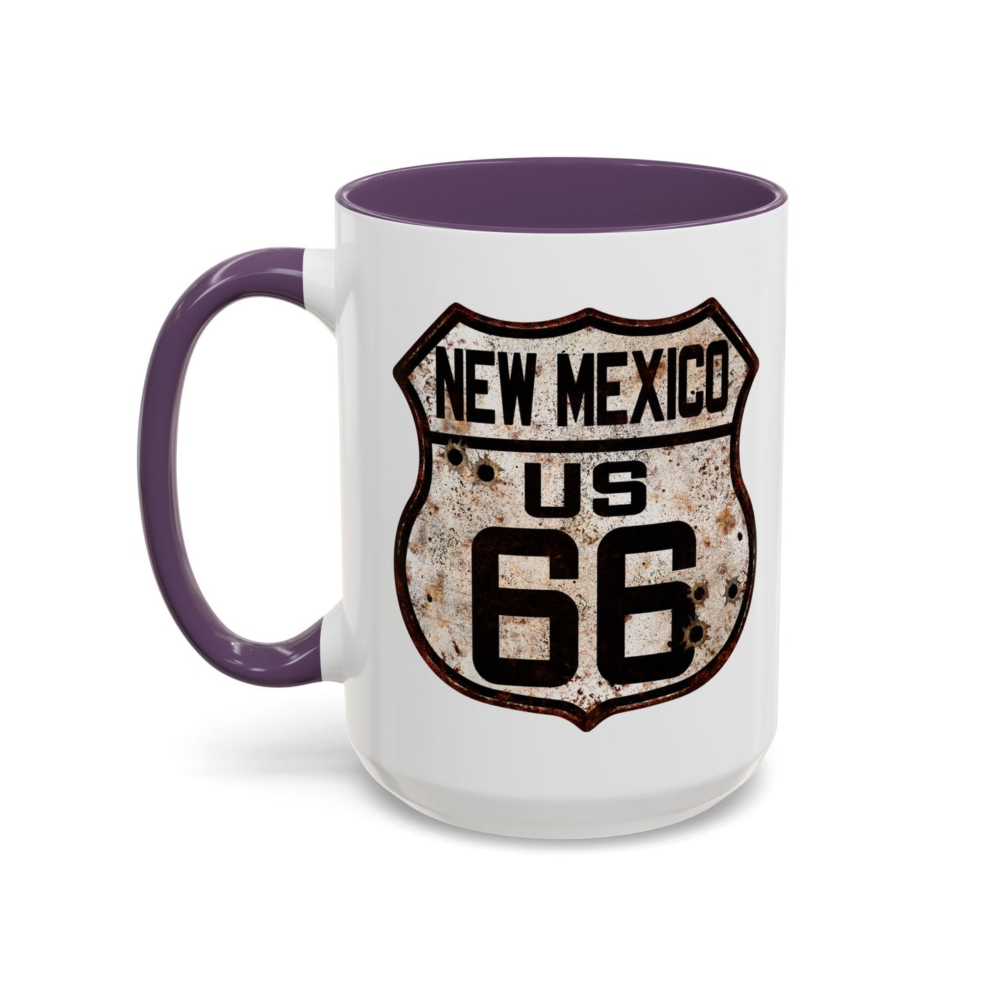 Mug Vintage Rusty Route 66 Highway Shield New Mexico Route 66 Gift 11oz, 15oz