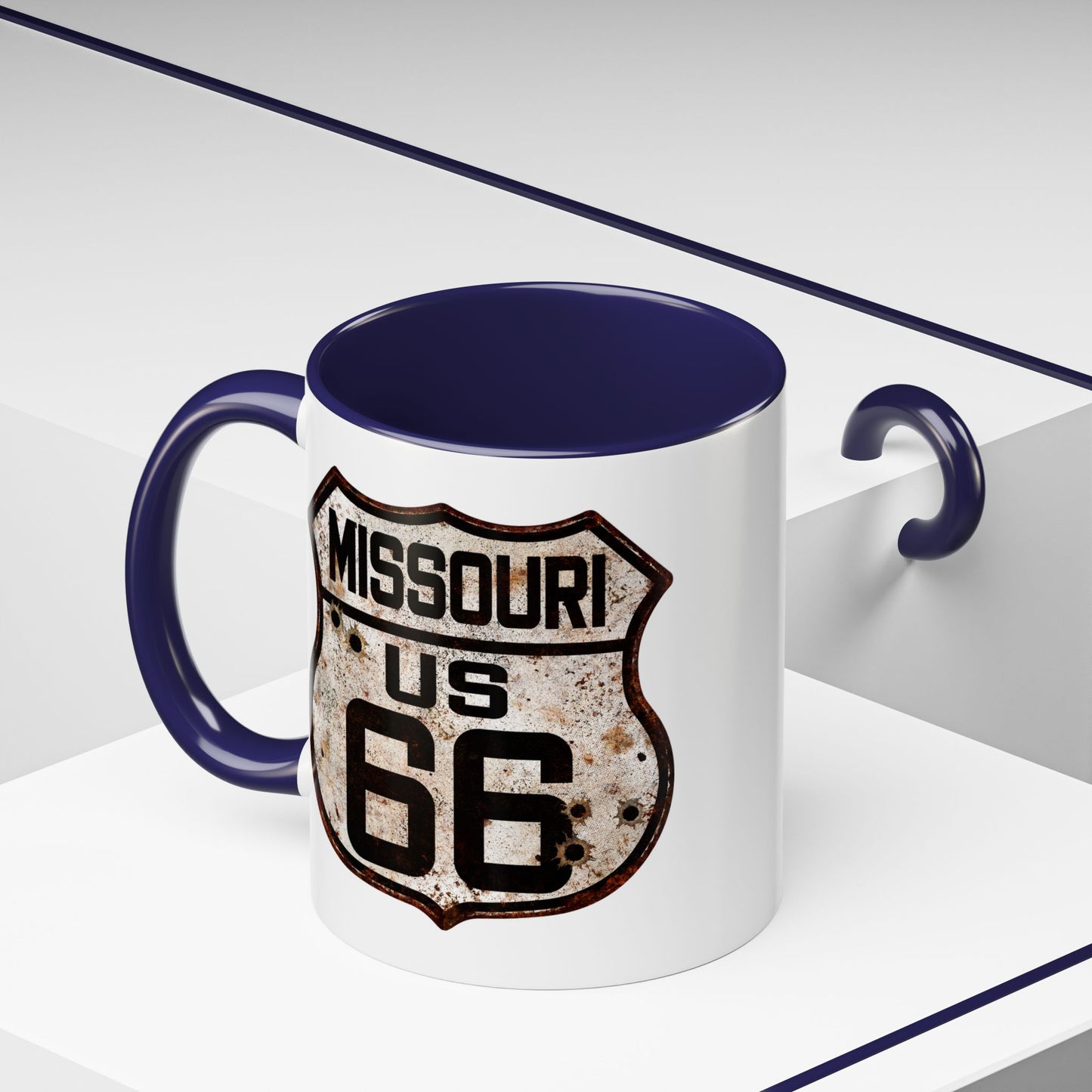 Mug Vintage Rusty Route 66 Highway Shield Missouri Route 66 Gift 11oz, 15oz