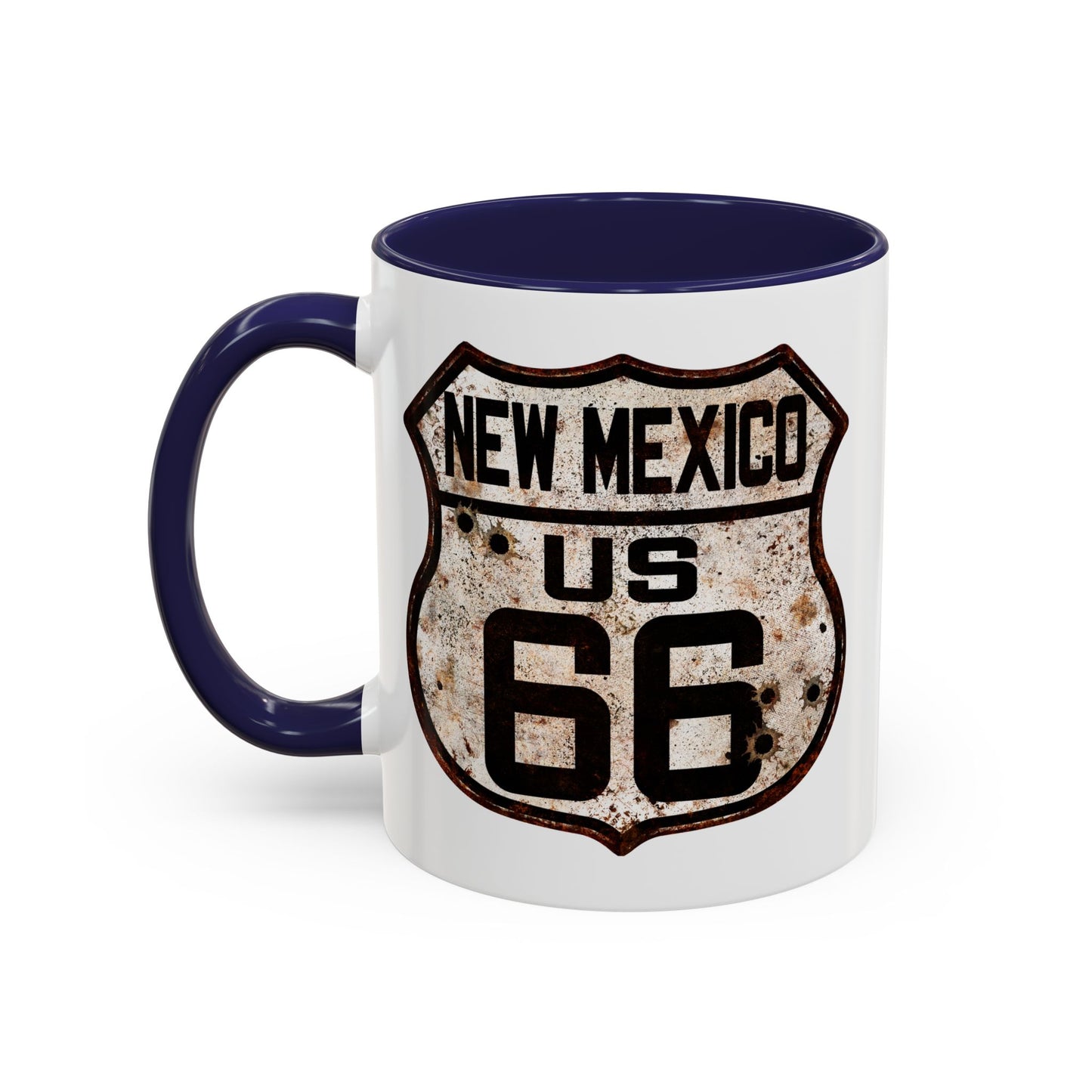 Mug Vintage Rusty Route 66 Highway Shield New Mexico Route 66 Gift 11oz, 15oz