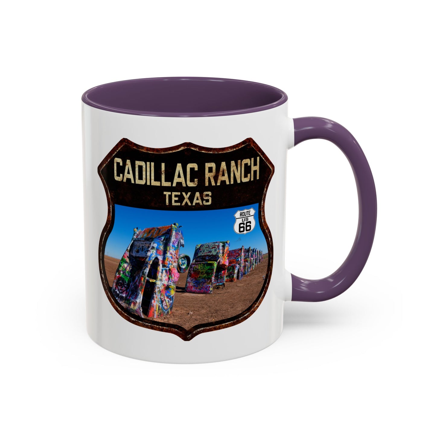 Mug Cadillac Ranch Route 66 Shield Texas 11oz