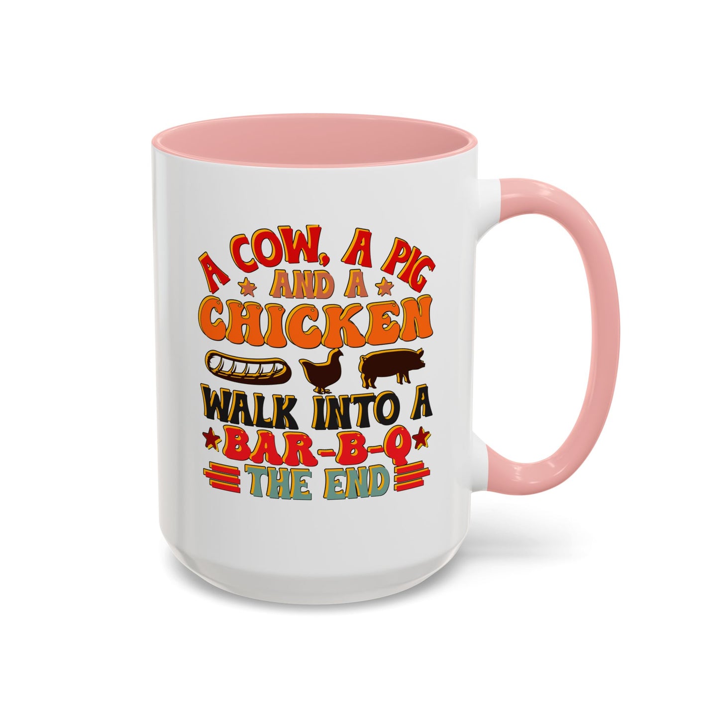 Funny BBQ Grilling Coffee Mug, Pig Cow Duck, Novelty Tea Cup, Barbecue Lover Gift, Kitchen Decor