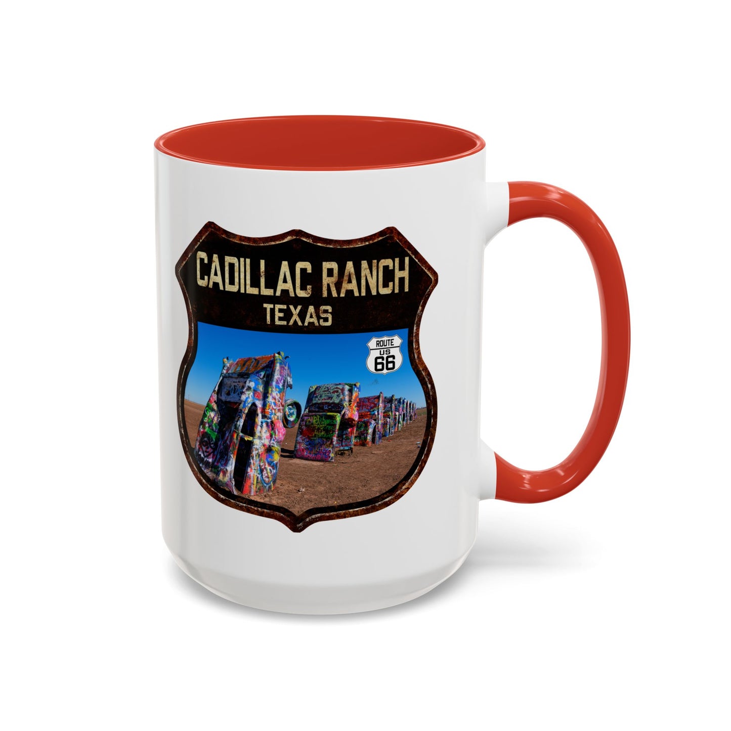 Mug Cadillac Ranch Route 66 Shield Texas 11oz