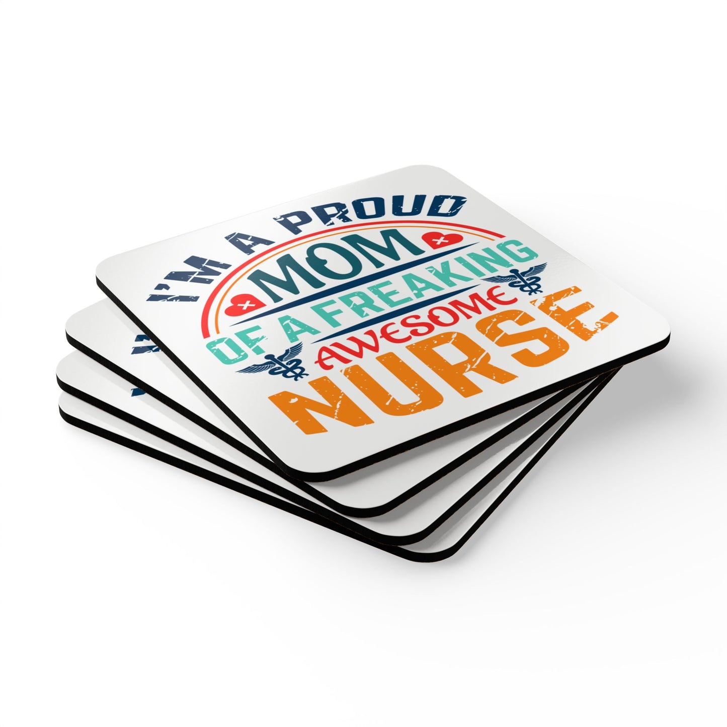 Coaster Set - Proud Mom of an Awesome Nurse Coasters, Gift for Mom 0370001