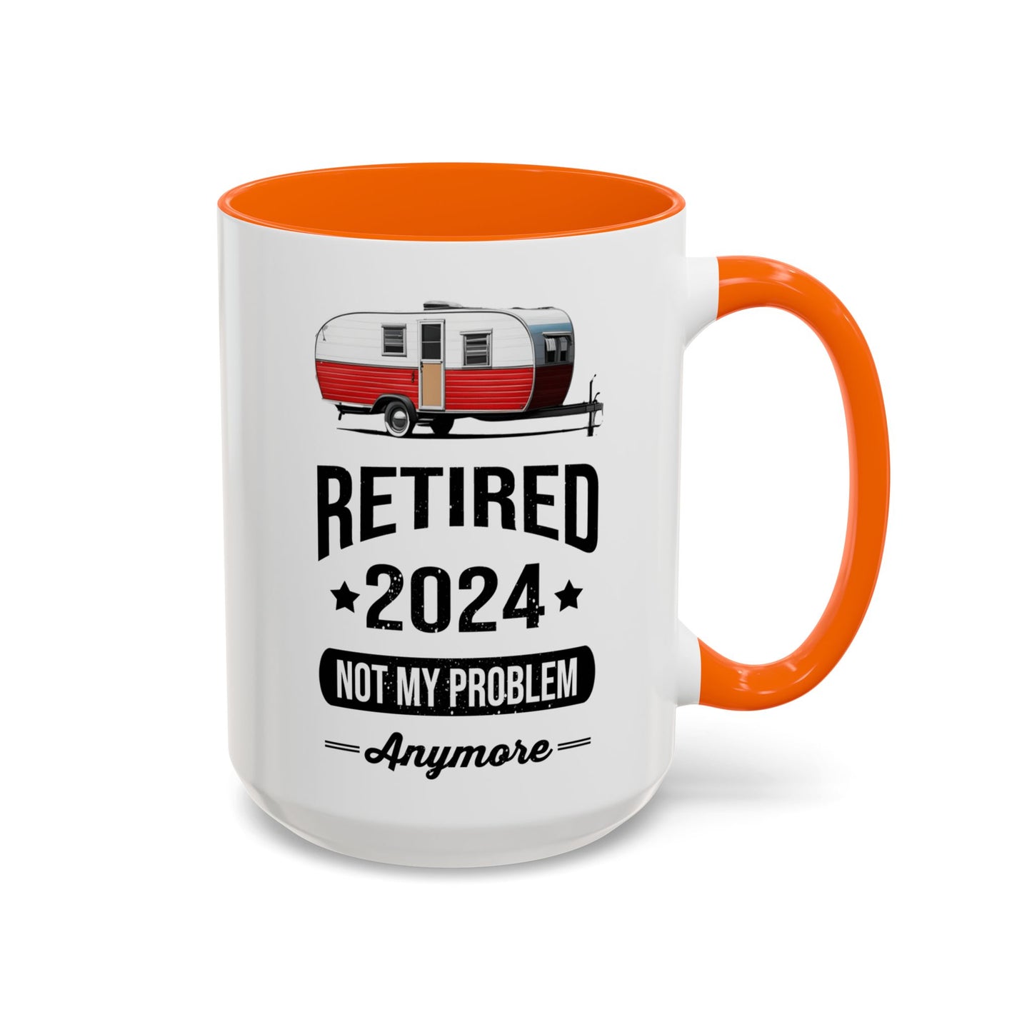 Retirement Mug - Retirement Camping - Coffee Mug - Funny Retirement Gift, Happy Retirement Mug, Fishing Retirement Gift A0037-02 Accent Coffee Mug (11, 15oz)