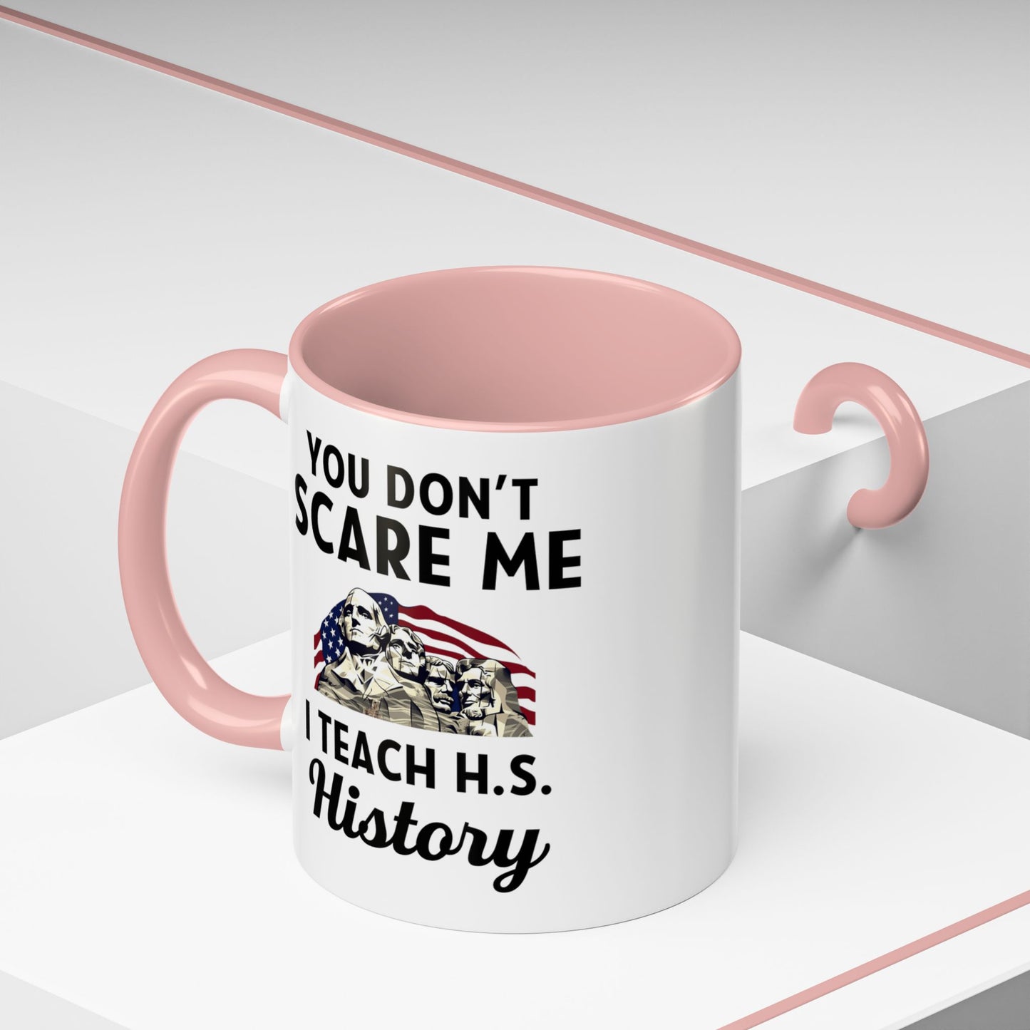 Funny History Teacher Mug Gift - You Don't Scare Me Quote Accent Coffee Mug (11, 15oz)