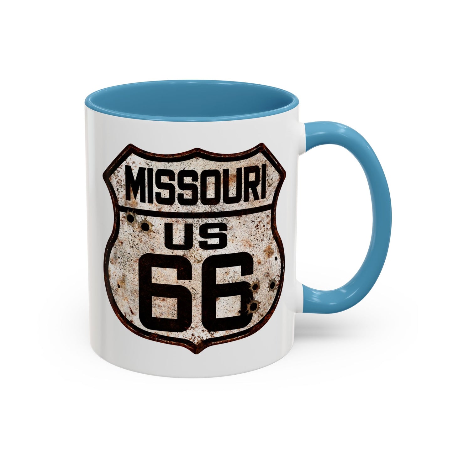 Mug Vintage Rusty Route 66 Highway Shield Missouri Route 66 Gift 11oz, 15oz