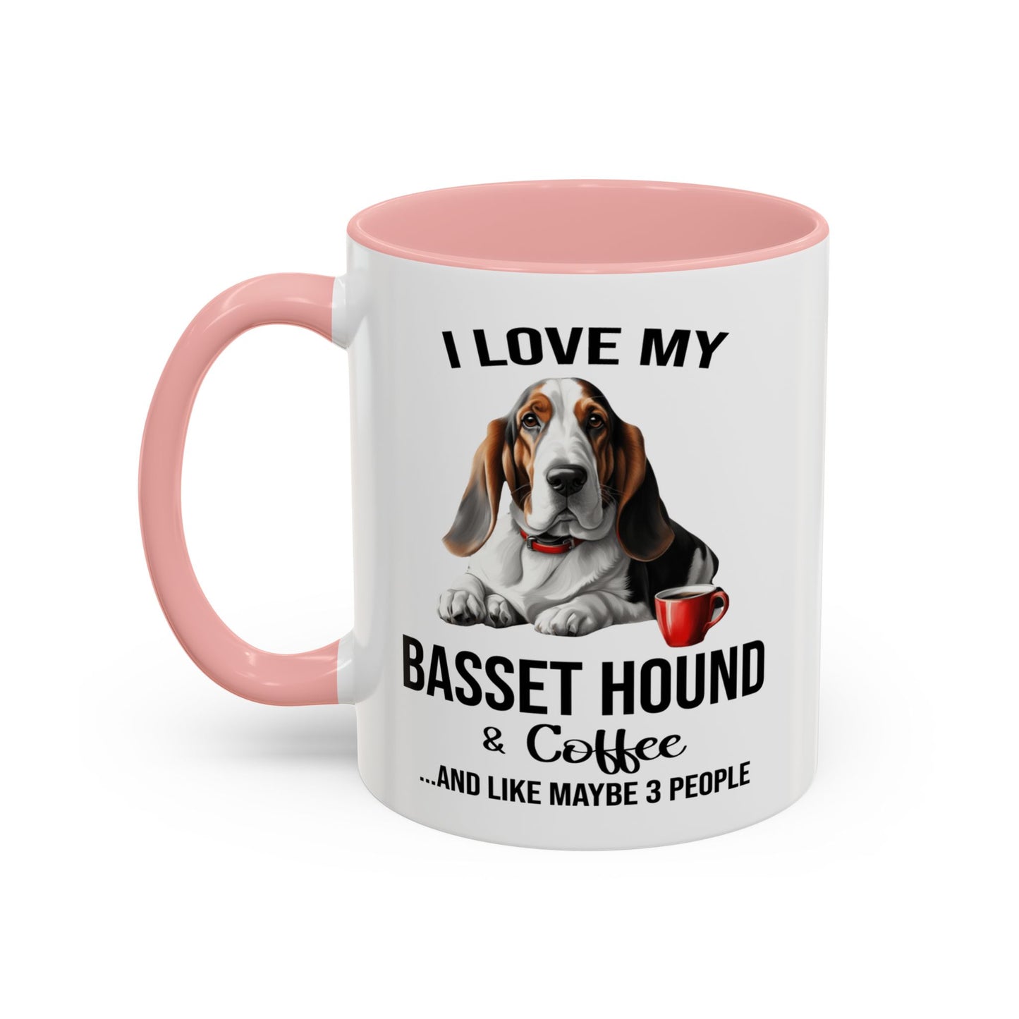 Basset Hound Lover Mug, Basset Hound Lover Gift, Coffee Mug, Basset Hound Mug, Basset Hound Gift, Basset Hound Owner, Coffee Cup A0023-005 Accent Coffee Mug (11, 15oz)