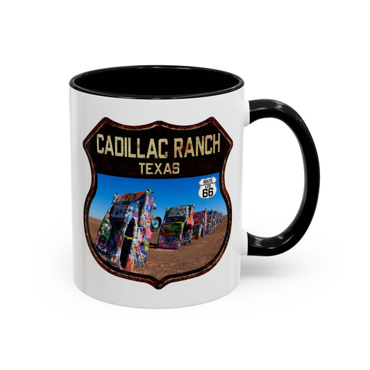 Mug Cadillac Ranch Route 66 Shield Texas 11oz