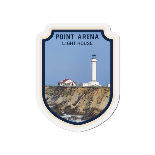 Point Arena Light House Badge Die-Cut Magnets