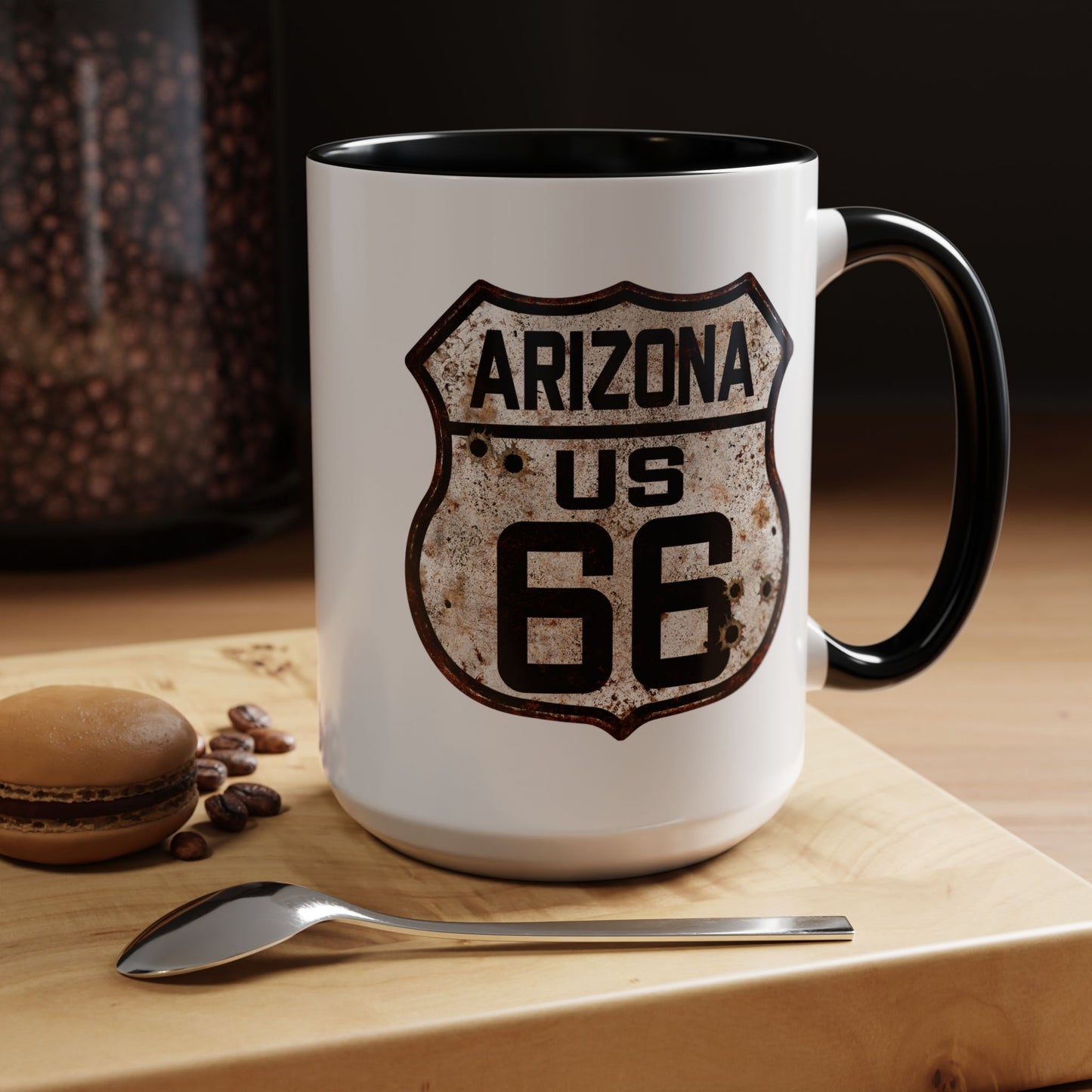 Mug Vintage Rusty Route 66 Highway Shield Arizona 11oz, 15oz