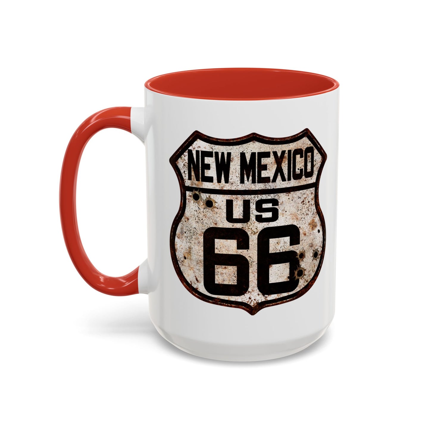 Mug Vintage Rusty Route 66 Highway Shield New Mexico Route 66 Gift 11oz, 15oz