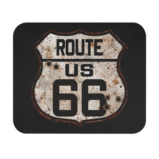 Vintage Rusty Route 66 Shield - Mouse Pad (Rectangle)