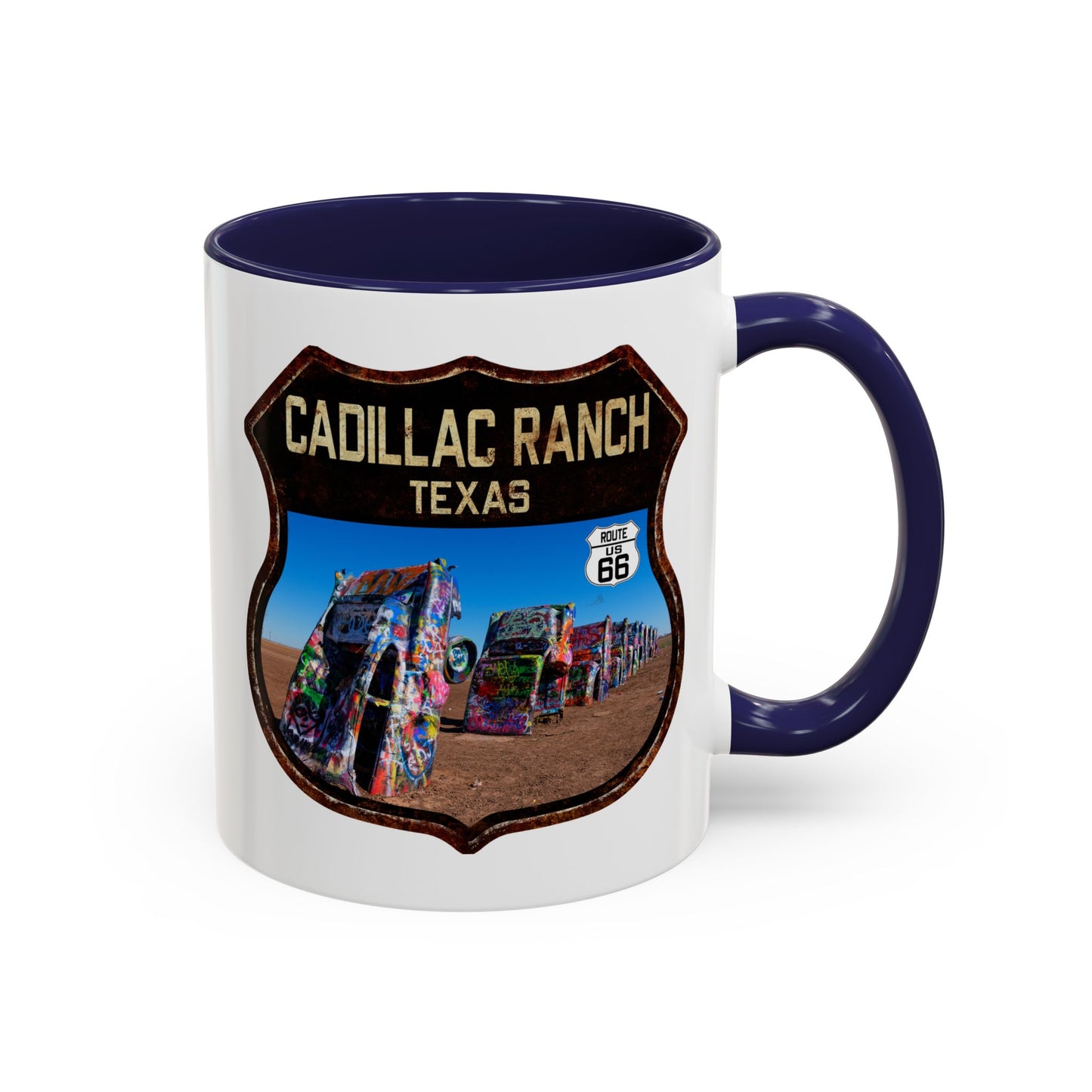 Mug Cadillac Ranch Route 66 Shield Texas 11oz