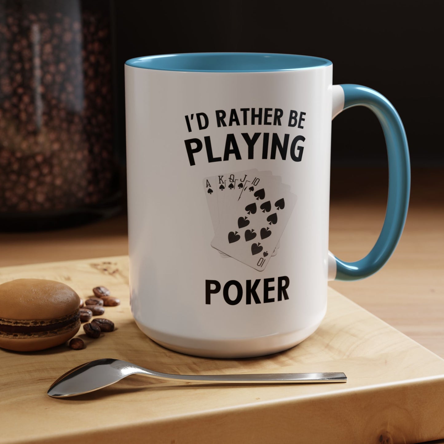 Funny Card Player Mug. Poker Mug. Card Player Gift. Poker Gift. Poker Player Coffee Mug. Poker Expert Mug. Poker Expert Gift Accent Coffee Mug (11, 15oz)