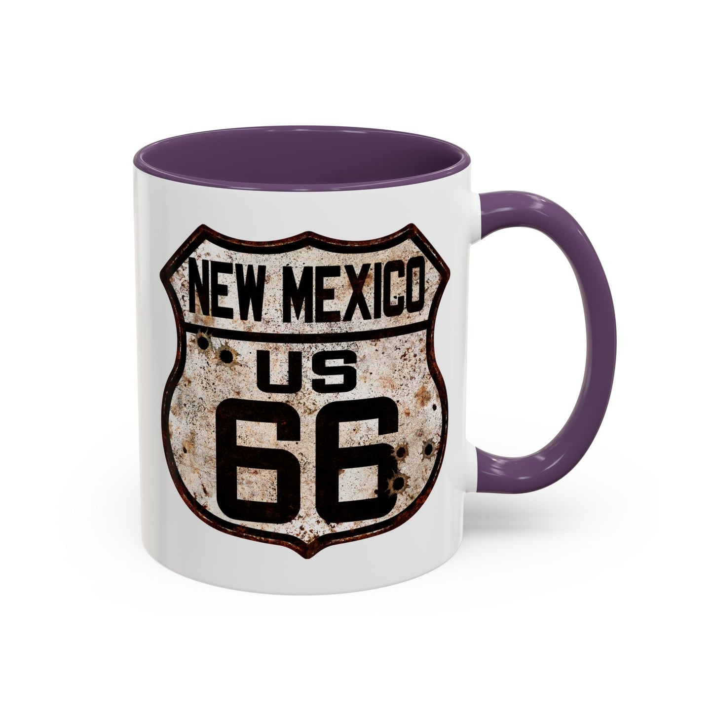 Mug Vintage Rusty Route 66 Highway Shield New Mexico Route 66 Gift 11oz, 15oz