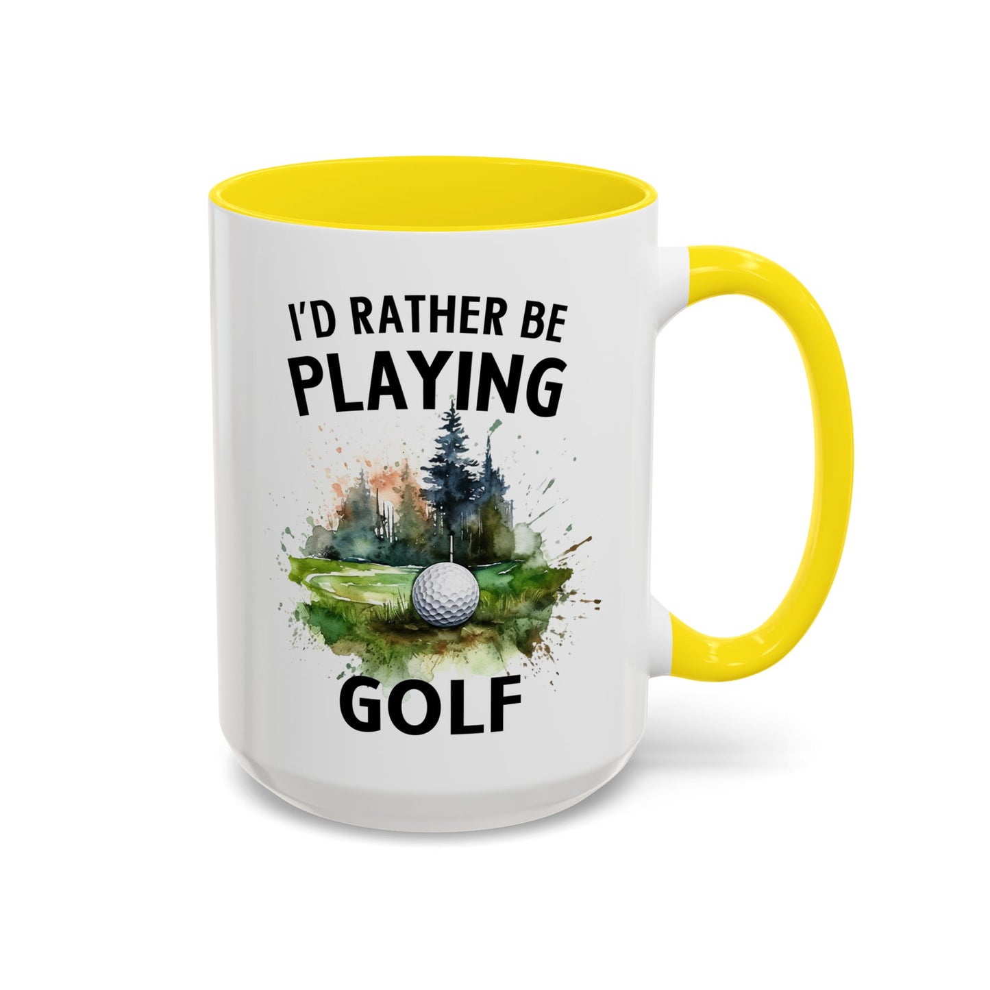 Funny Golf Mug - 11oz Ceramic Mug, I'd Rather Be Playing Golf Gift for Golfers 0190001