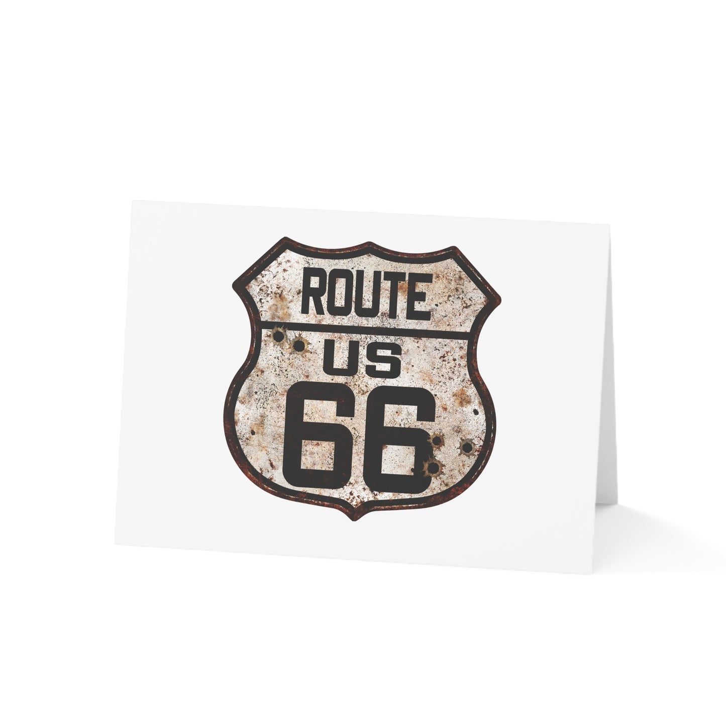 Vintage Route 66 Inspired Postcard Design - Set of Retro Horizontal Greeting Cards (1, 10, 30, and 50pcs)