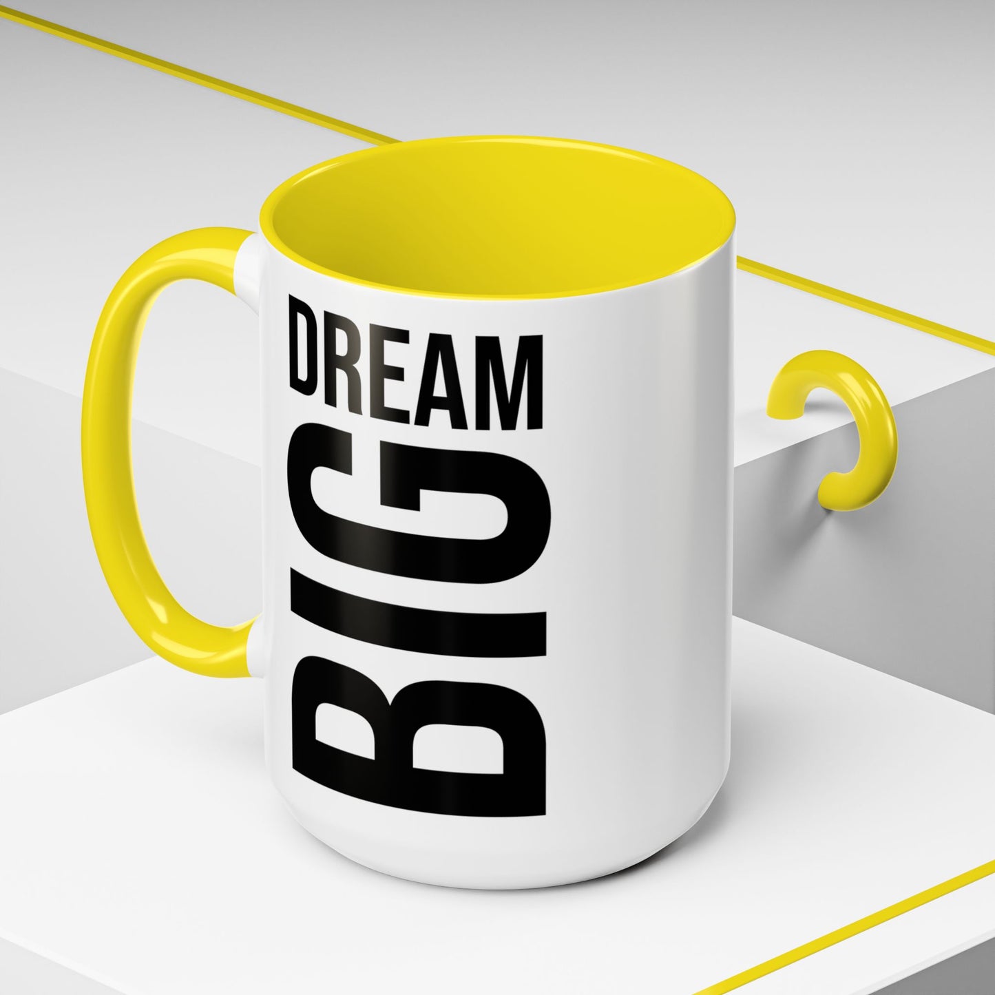 Dream Big Coffee Cup! Motivational Coffee Mug, Positive Affirmation, Gift for him / her, Favorite Mug, Gift Idea for Dad, Best Mug A0022-004 Accent Coffee Mug (11, 15oz)