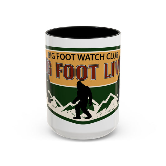 Big Foot Watch Club Sticker - Sasquatch Decal - Funny Yeti Gift Accent Coffee Mug (11, 15oz)