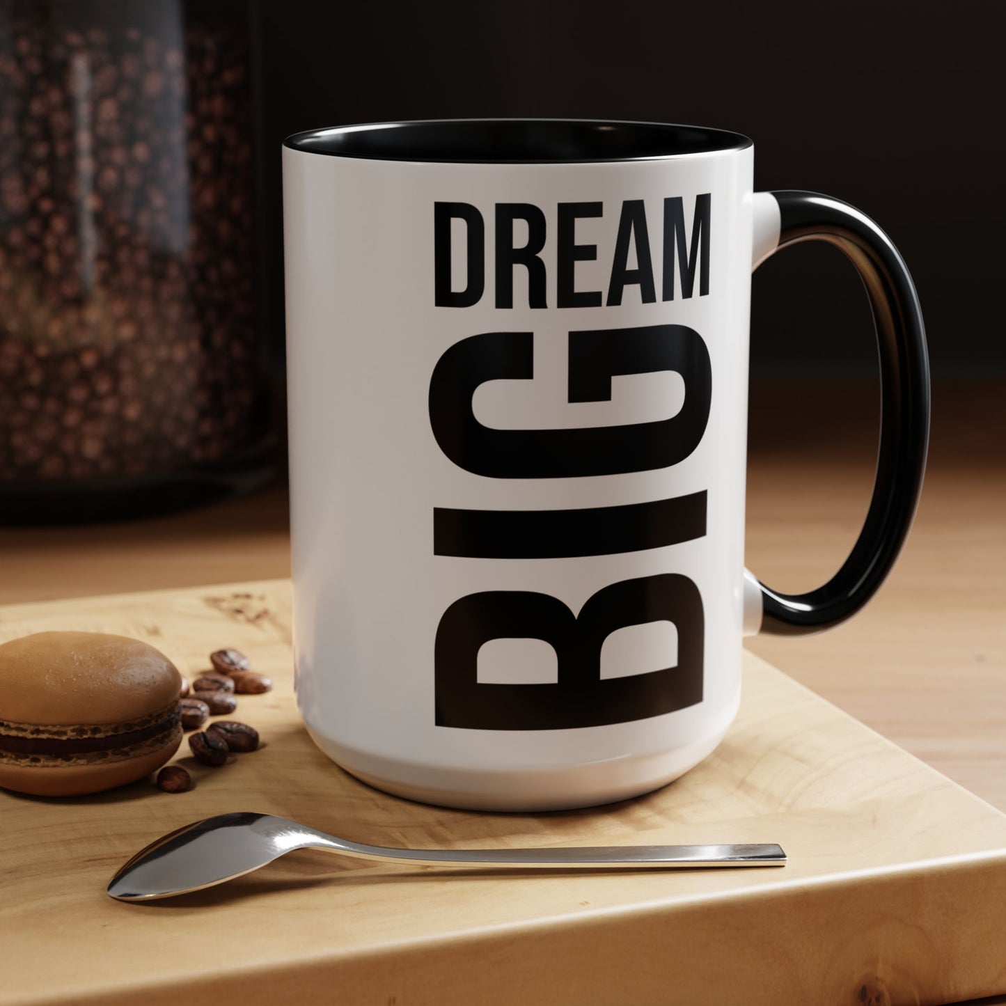 Dream Big Coffee Cup! Motivational Coffee Mug, Positive Affirmation, Gift for him / her, Favorite Mug, Gift Idea for Dad, Best Mug A0022-004 Accent Coffee Mug (11, 15oz)