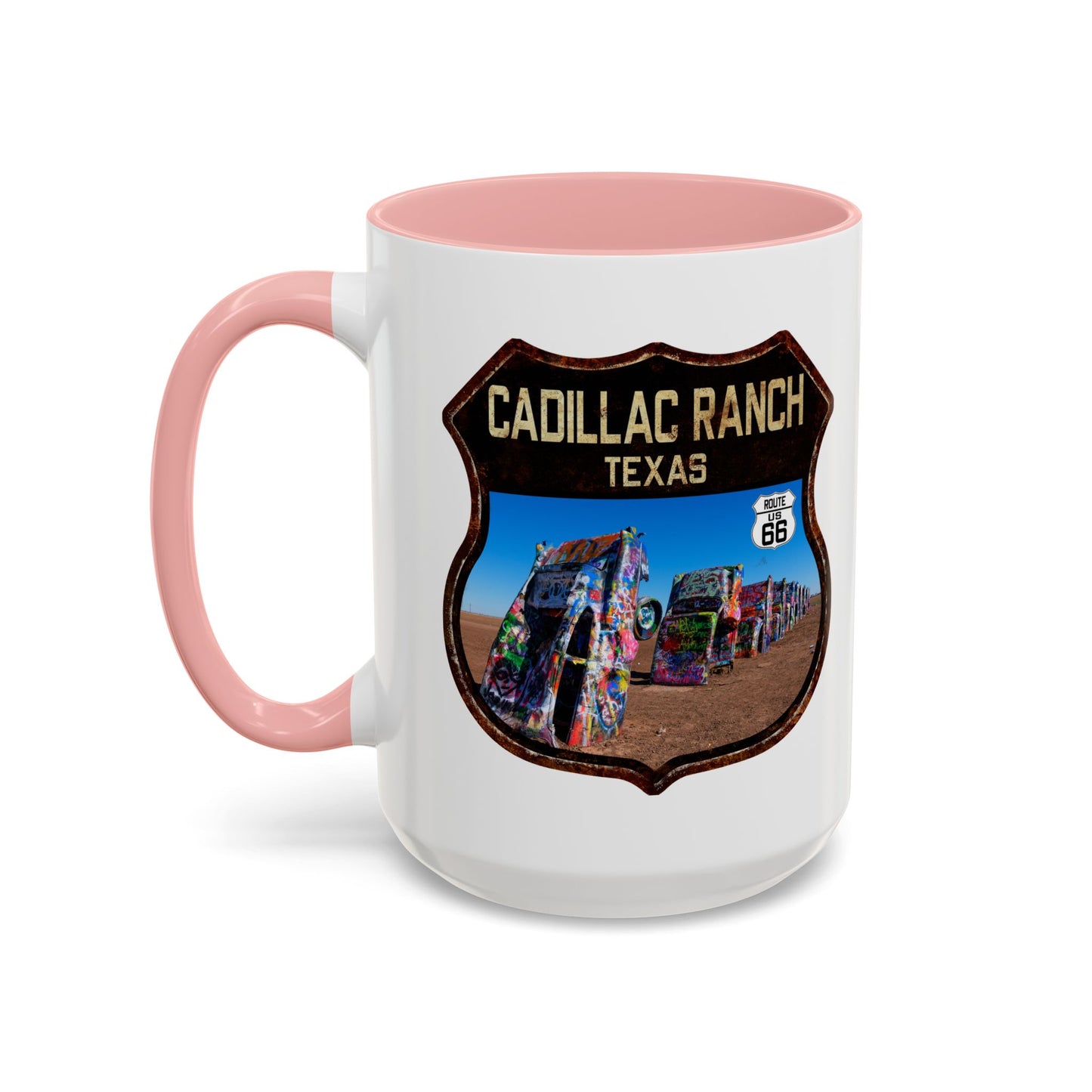 Mug Cadillac Ranch Route 66 Shield Texas 11oz