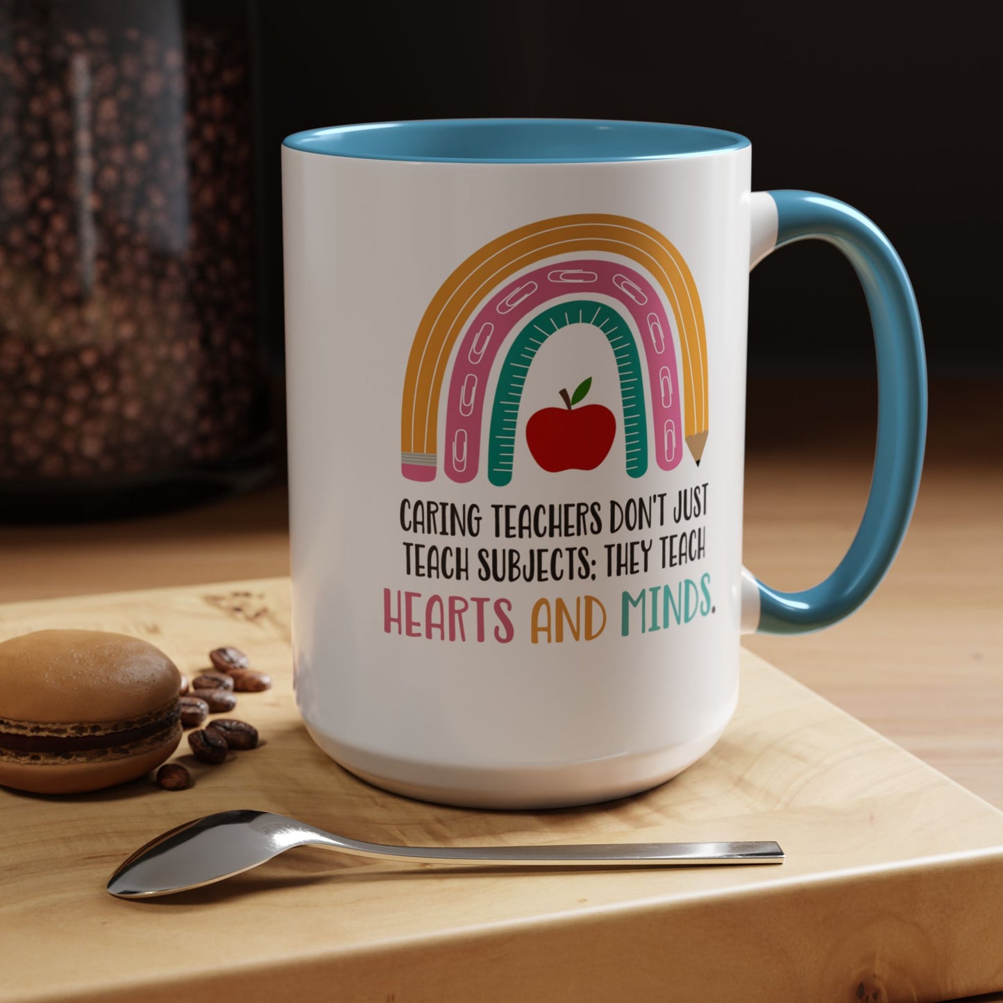 Thank You Teacher Mug - Caring Teachers Gift Accent Coffee Mug (11, 15oz)