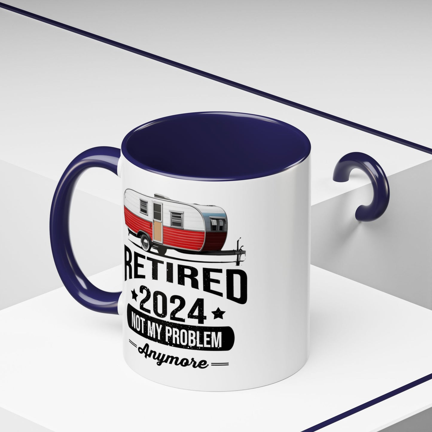 Retirement Mug - Retirement Camping - Coffee Mug - Funny Retirement Gift, Happy Retirement Mug, Fishing Retirement Gift A0037-02 Accent Coffee Mug (11, 15oz)