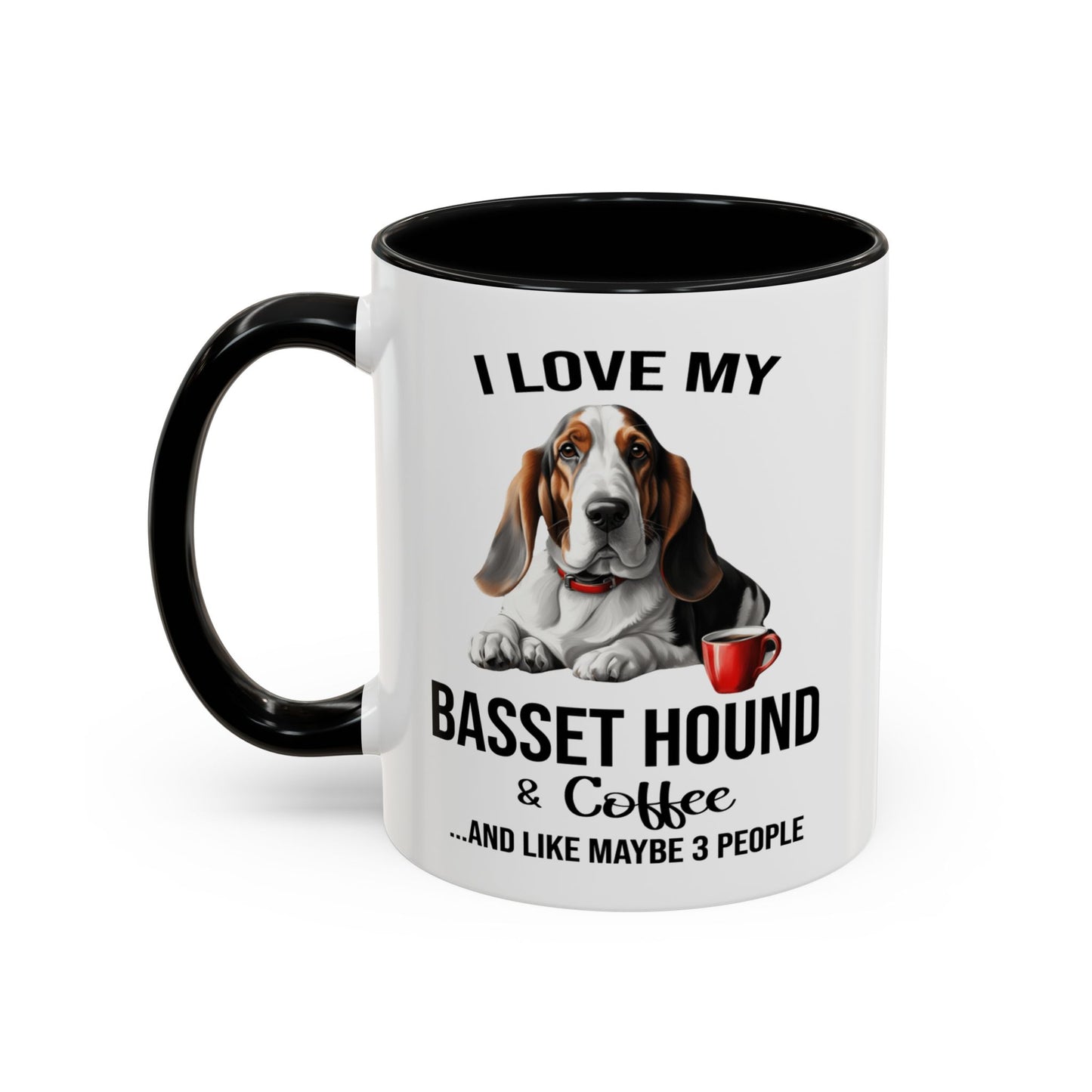 Basset Hound Lover Mug, Basset Hound Lover Gift, Coffee Mug, Basset Hound Mug, Basset Hound Gift, Basset Hound Owner, Coffee Cup A0023-005 Accent Coffee Mug (11, 15oz)