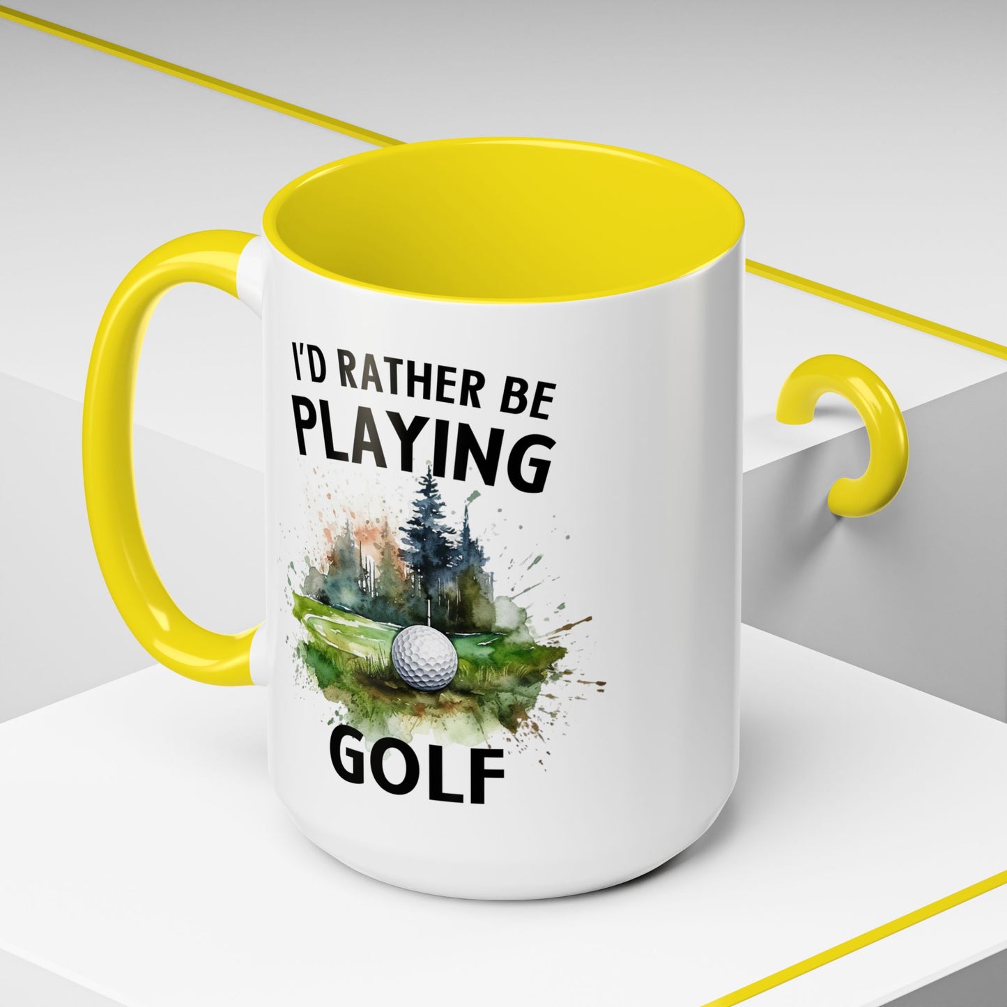 Funny Golf Mug - 11oz Ceramic Mug, I'd Rather Be Playing Golf Gift for Golfers 0190001