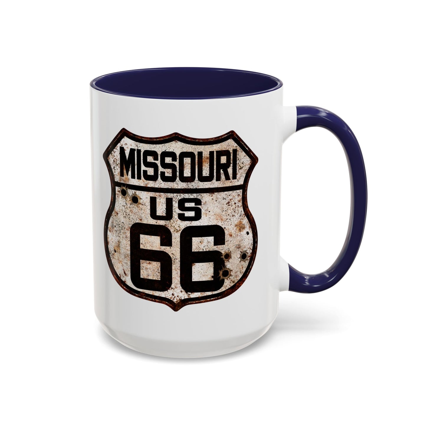 Mug Vintage Rusty Route 66 Highway Shield Missouri Route 66 Gift 11oz, 15oz