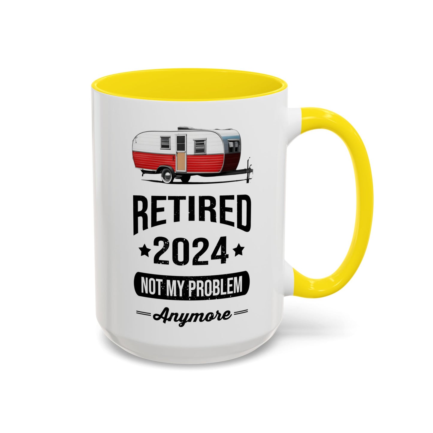 Retirement Mug - Retirement Camping - Coffee Mug - Funny Retirement Gift, Happy Retirement Mug, Fishing Retirement Gift A0037-02 Accent Coffee Mug (11, 15oz)