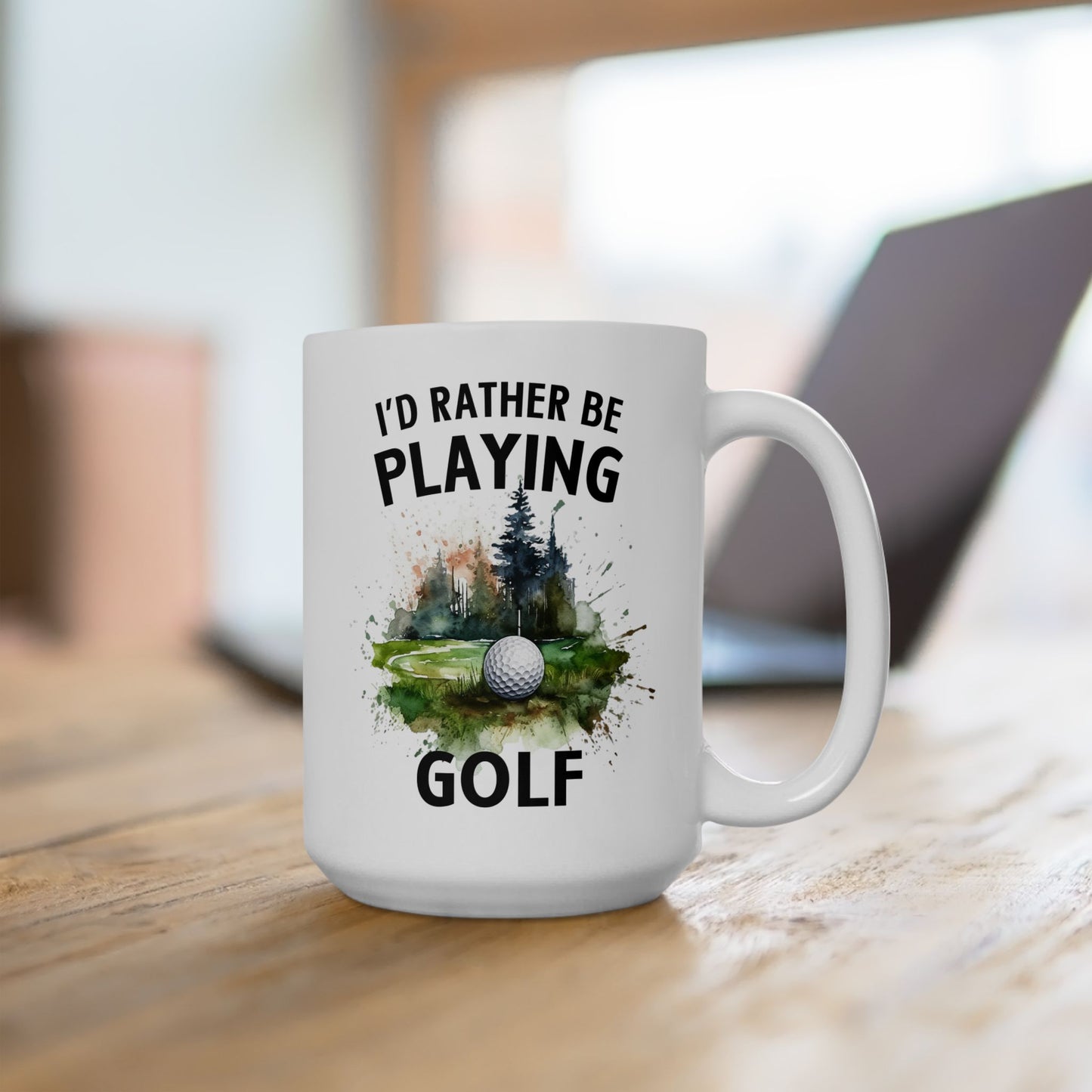 Funny Golf Mug - 11oz Ceramic Mug, I'd Rather Be Playing Golf Gift for Golfers 0190001