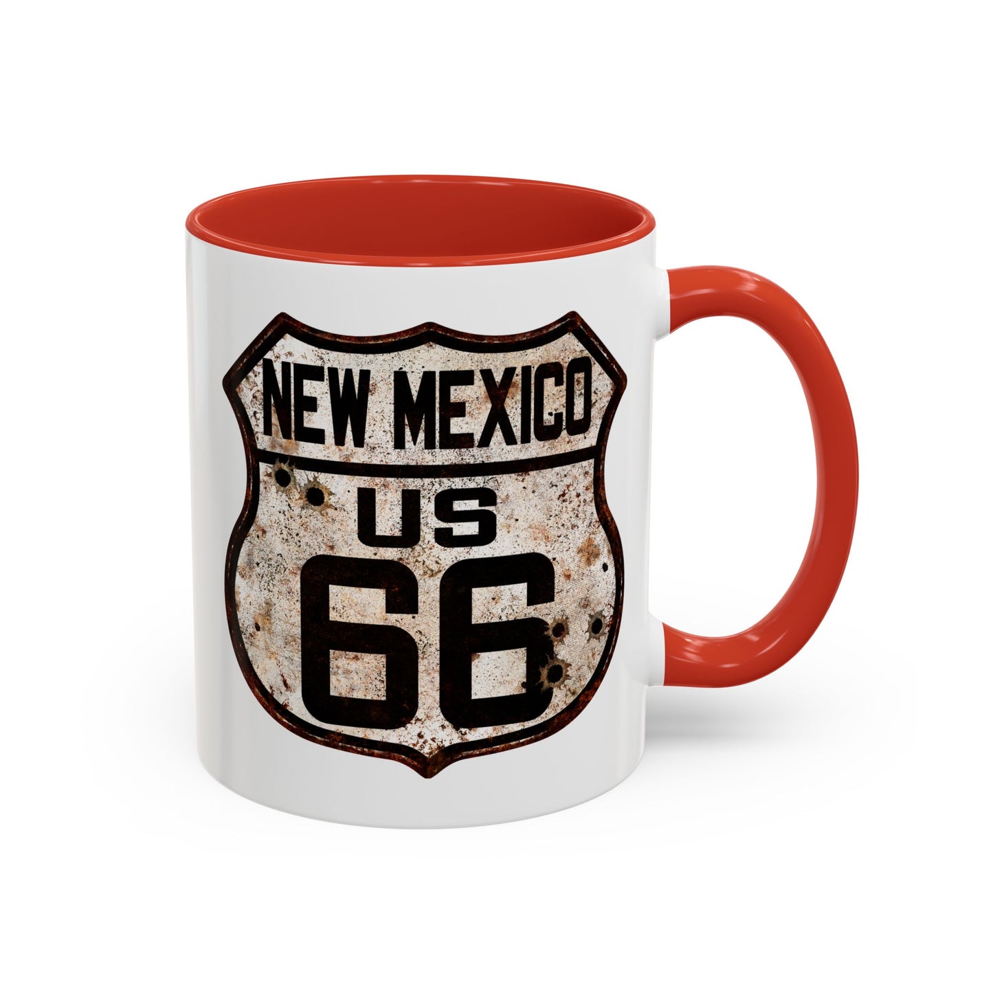 Mug Vintage Rusty Route 66 Highway Shield New Mexico Route 66 Gift 11oz, 15oz