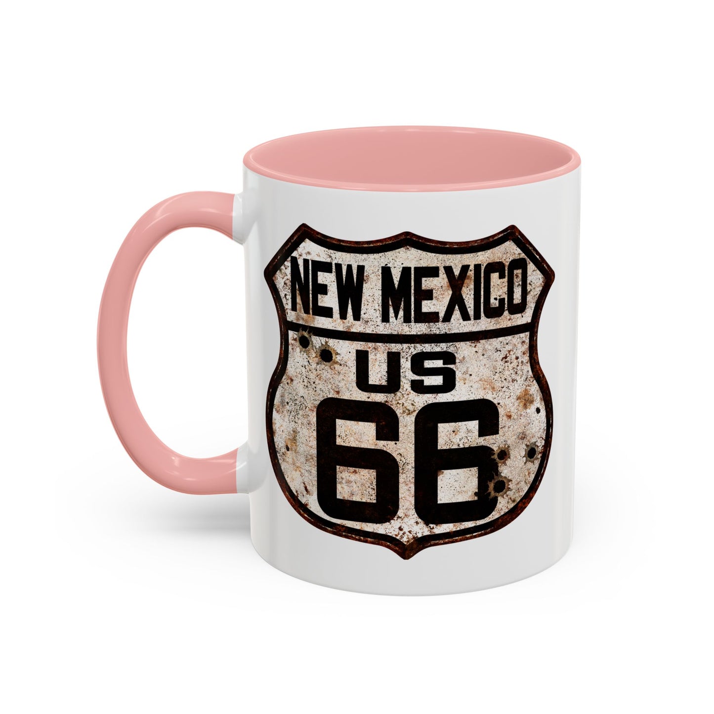 Mug Vintage Rusty Route 66 Highway Shield New Mexico Route 66 Gift 11oz, 15oz