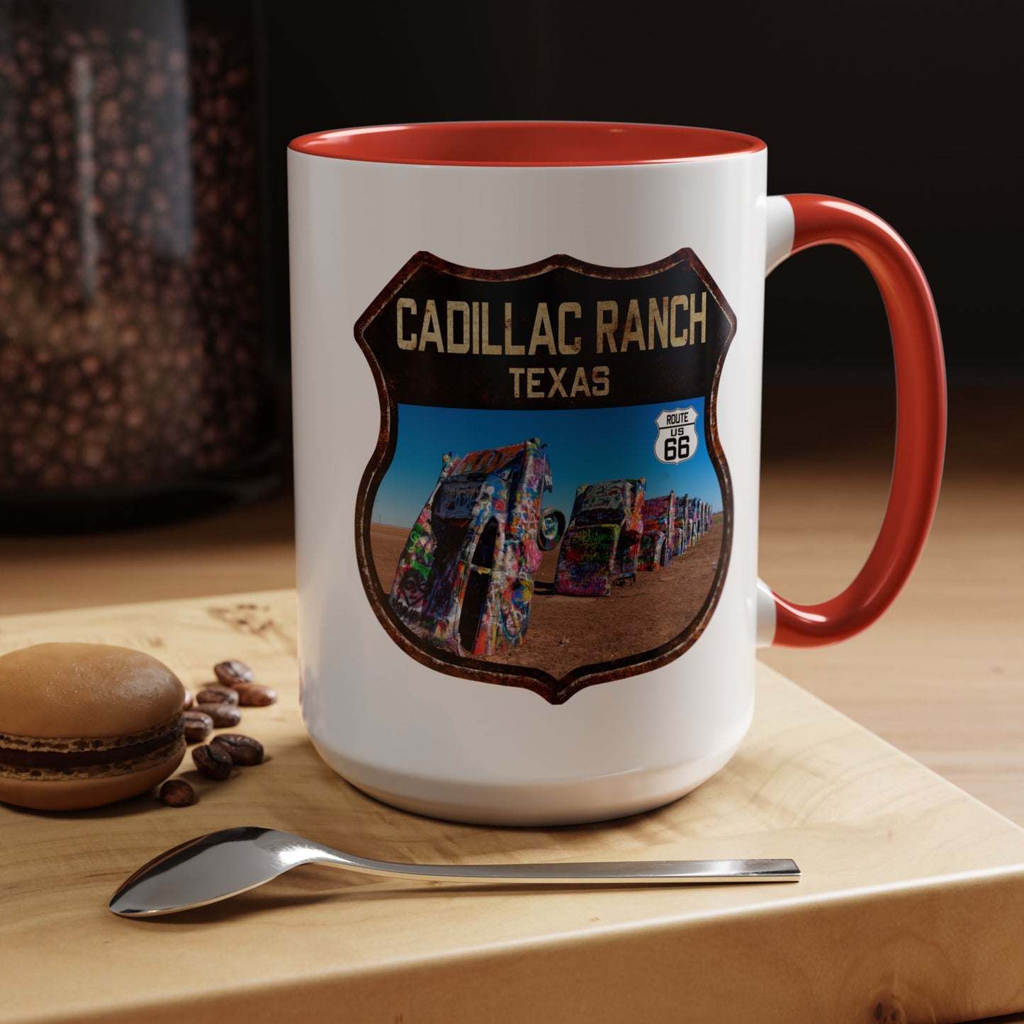 Mug Cadillac Ranch Route 66 Shield Texas 11oz