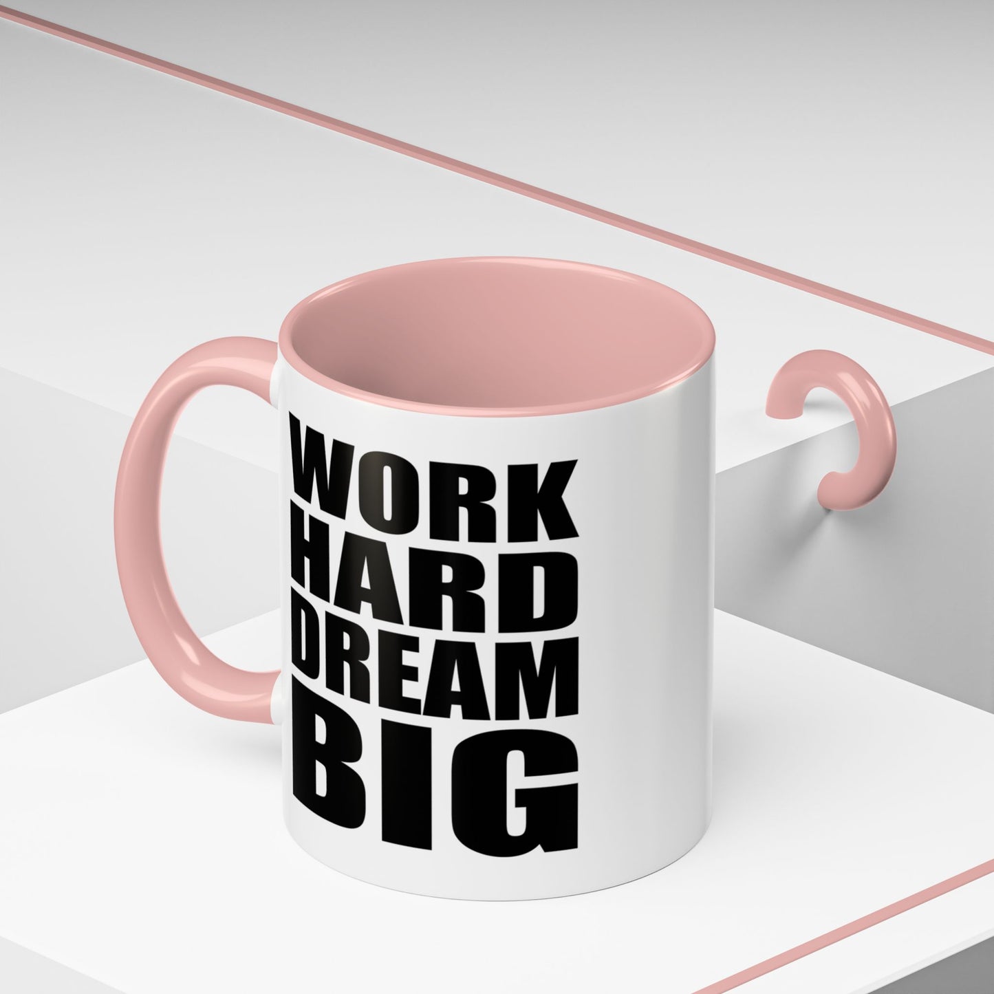 Work Hard Dream Big Mug, Entrepreneur Mug, Business Owner Mug, Business Gift, Business Mug, Motivational Mug, Entrepreneur Gift A0022-006A Accent Coffee Mug (11, 15oz)