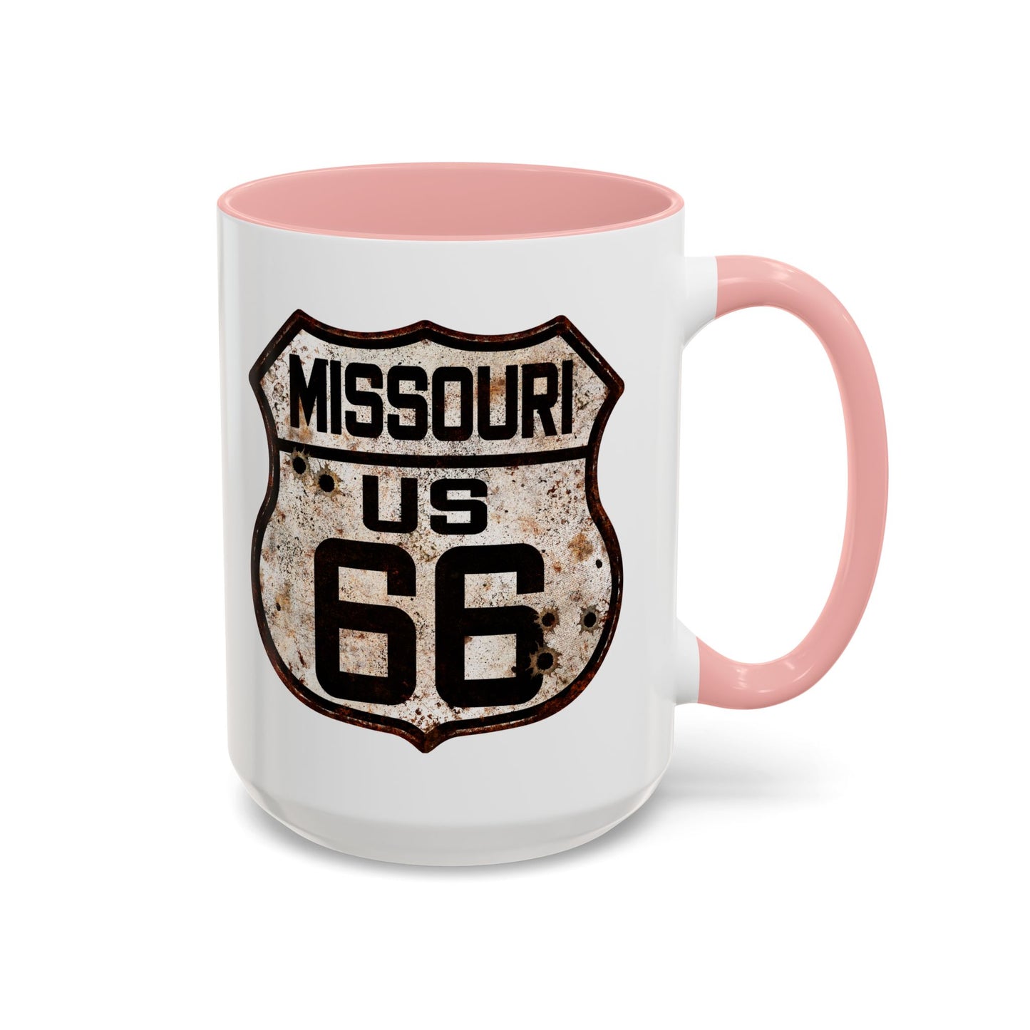 Mug Vintage Rusty Route 66 Highway Shield Missouri Route 66 Gift 11oz, 15oz