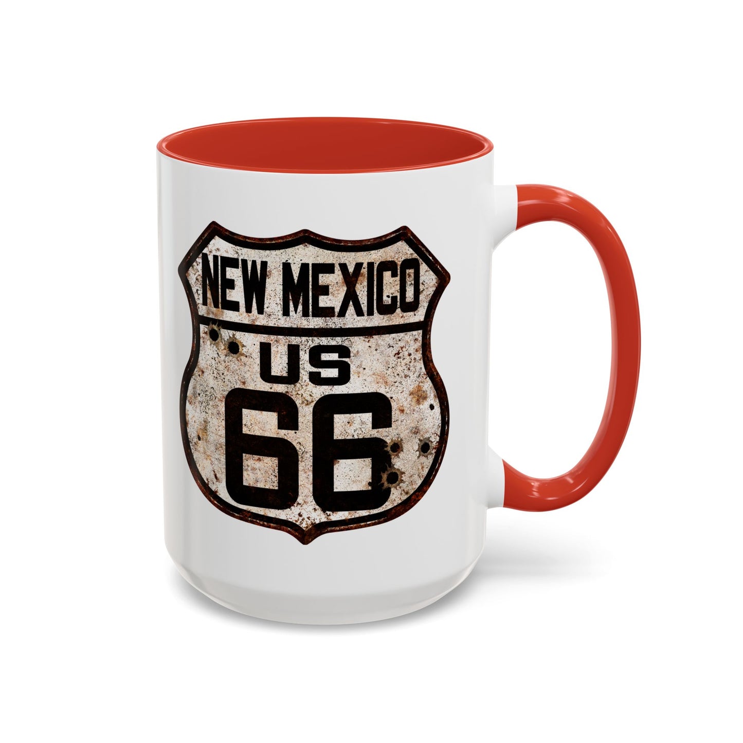 Mug Vintage Rusty Route 66 Highway Shield New Mexico Route 66 Gift 11oz, 15oz