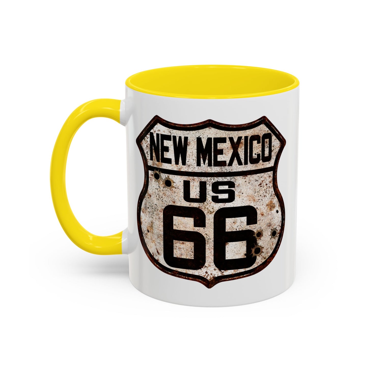 Mug Vintage Rusty Route 66 Highway Shield New Mexico Route 66 Gift 11oz, 15oz