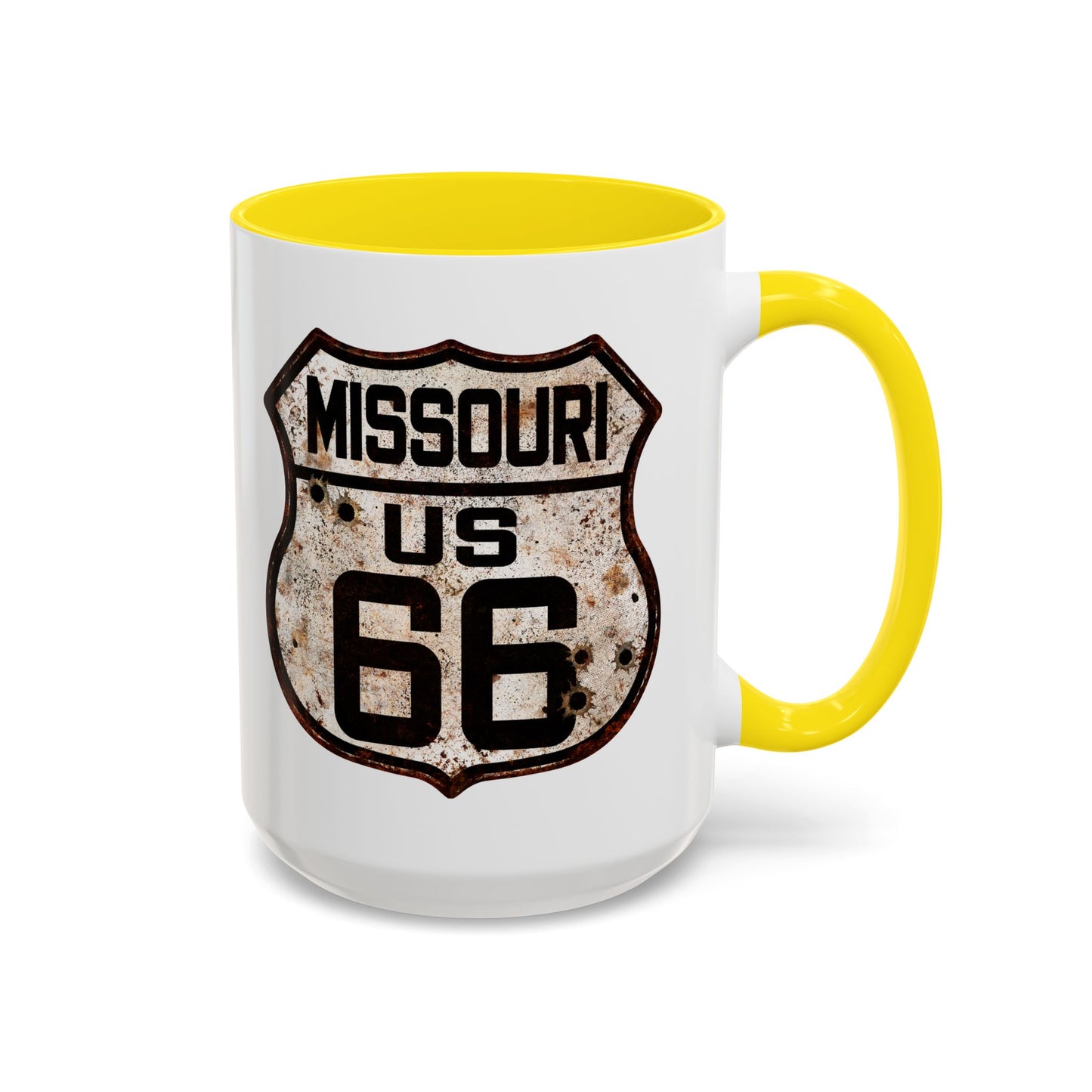 Mug Vintage Rusty Route 66 Highway Shield Missouri Route 66 Gift 11oz, 15oz