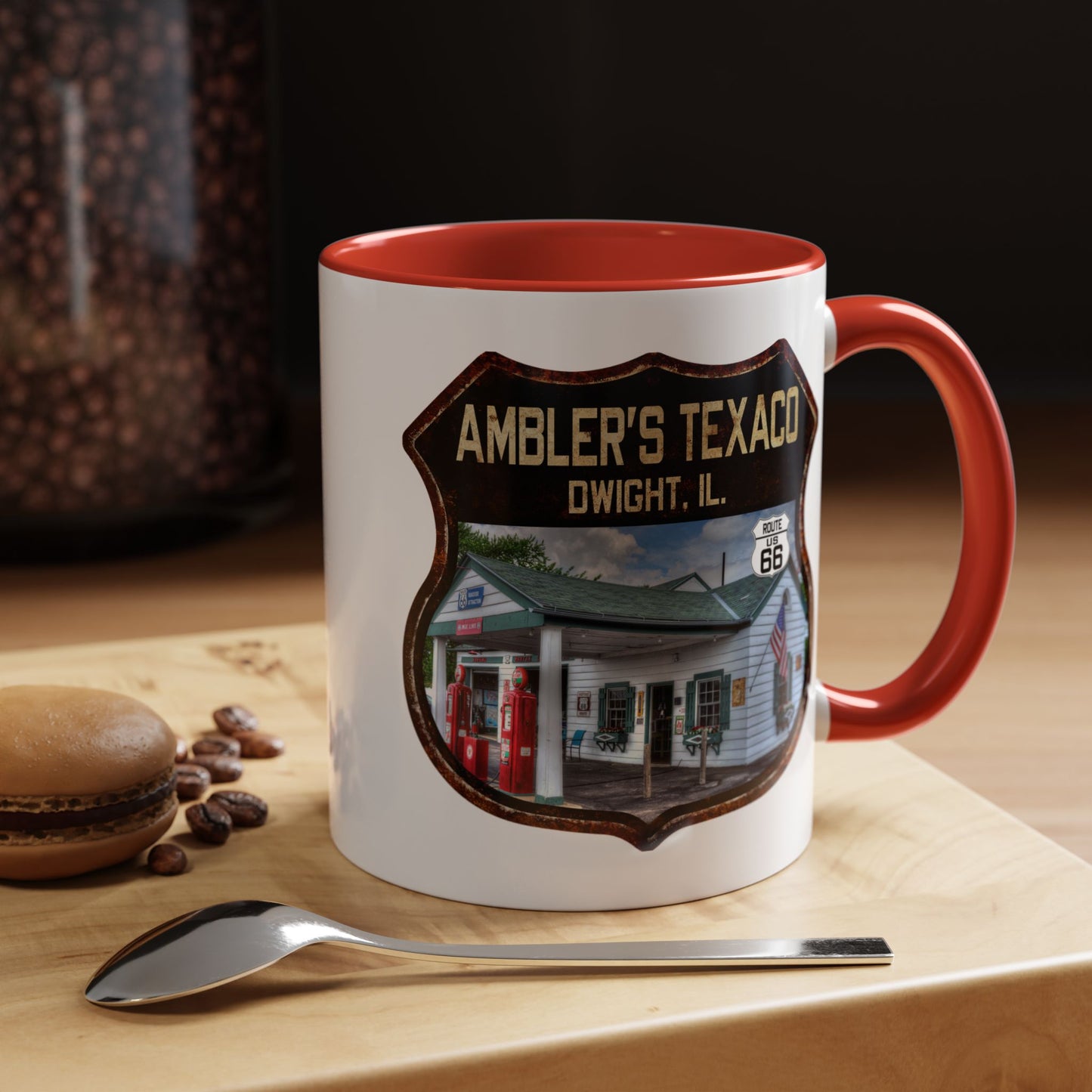 Mug Amblers Texaco Service Station Route 66 Shield Illinois 11oz