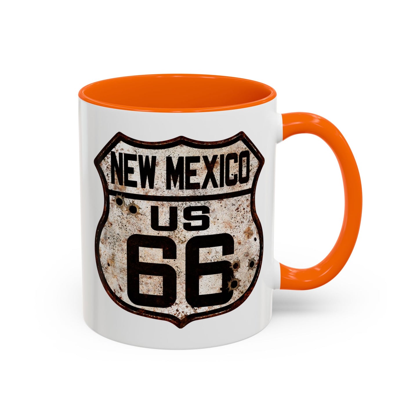 Mug Vintage Rusty Route 66 Highway Shield New Mexico Route 66 Gift 11oz, 15oz