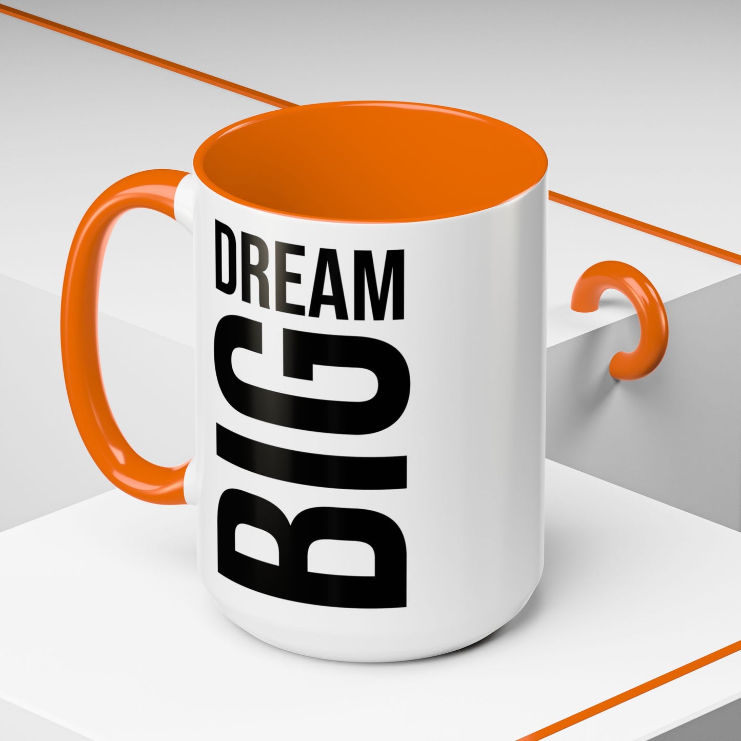 Dream Big Coffee Cup! Motivational Coffee Mug, Positive Affirmation, Gift for him / her, Favorite Mug, Gift Idea for Dad, Best Mug A0022-004 Accent Coffee Mug (11, 15oz)