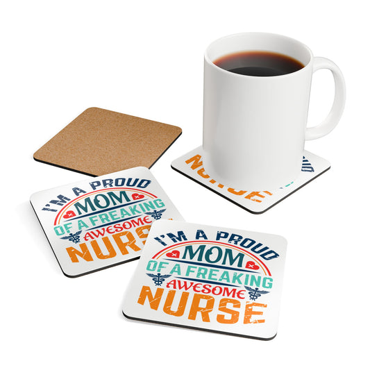 Coaster Set - Proud Mom of an Awesome Nurse Coasters, Gift for Mom 0370001