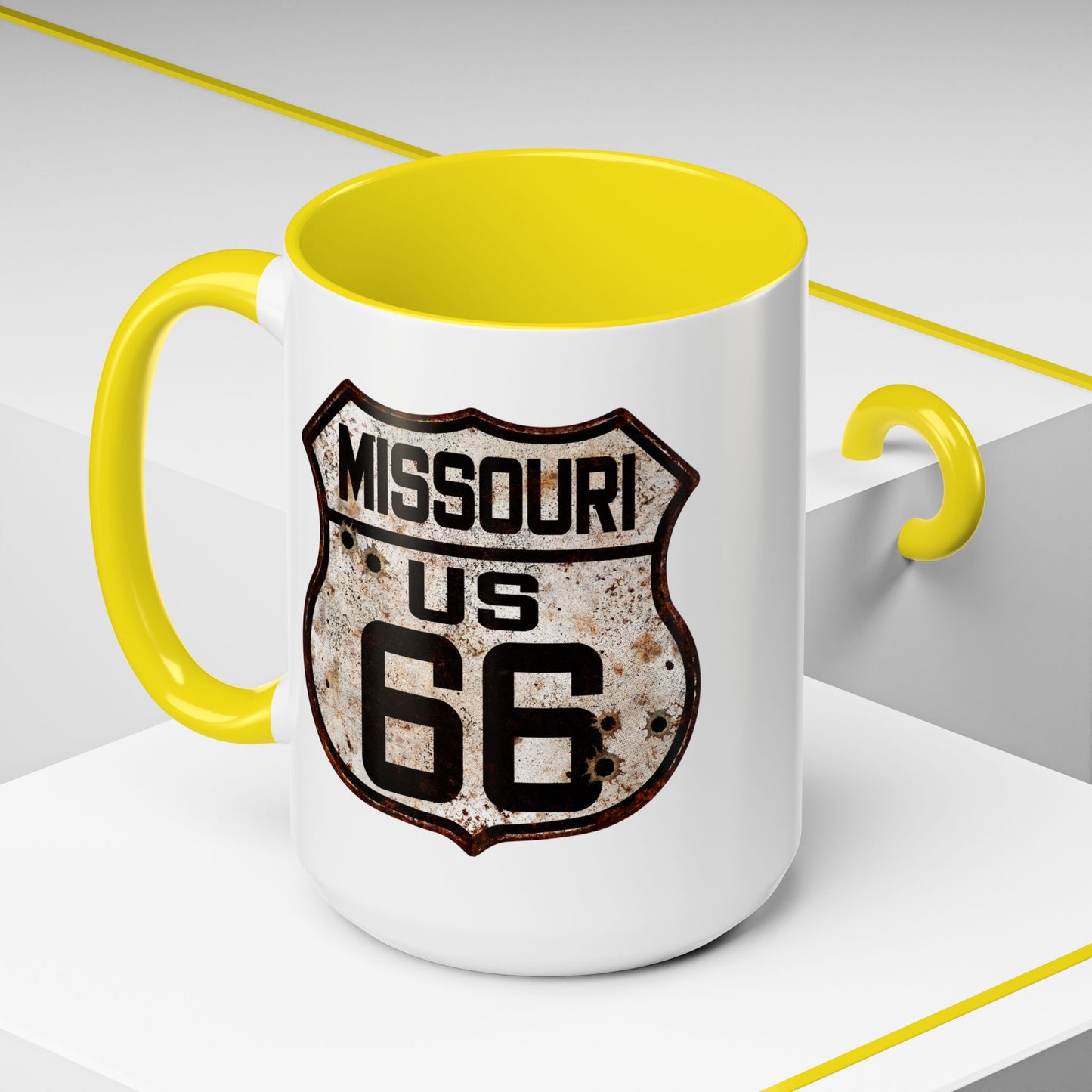 Mug Vintage Rusty Route 66 Highway Shield Missouri Route 66 Gift 11oz, 15oz