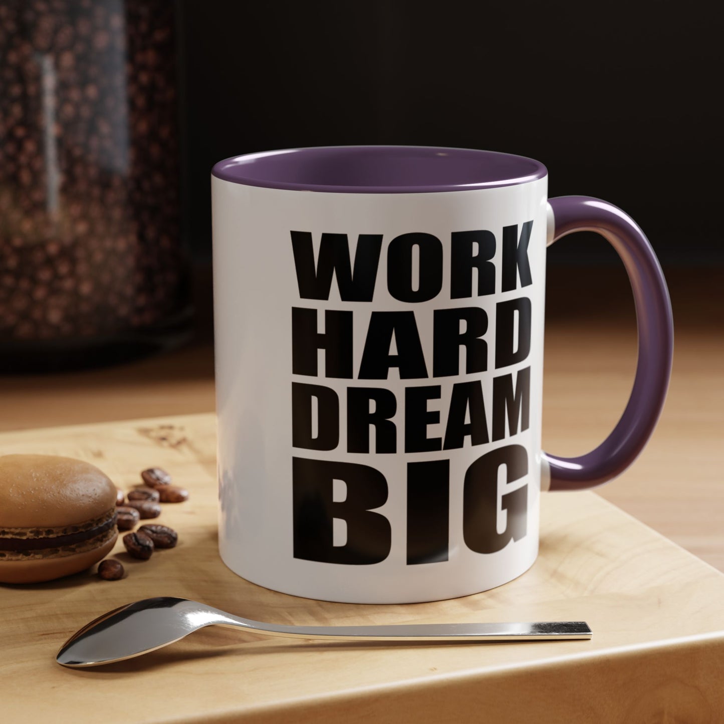 Work Hard Dream Big Mug, Entrepreneur Mug, Business Owner Mug, Business Gift, Business Mug, Motivational Mug, Entrepreneur Gift A0022-006A Accent Coffee Mug (11, 15oz)